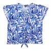 lily morgan Women's Plus V-Neck Tie-Front Blouse sold by Giant Tiger