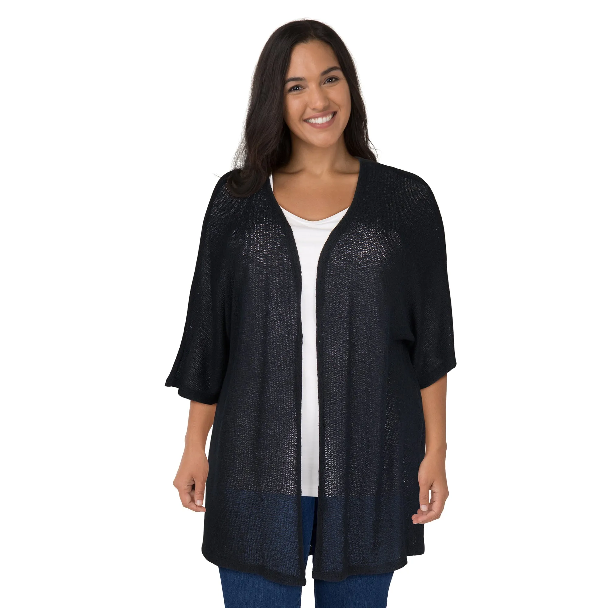 lily morgan Women's Plus Scalloped Cardigan sold by Giant Tiger product image thumbnail 2