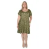 lily morgan Women's Plus Front Button Skater Dress sold by Giant Tiger