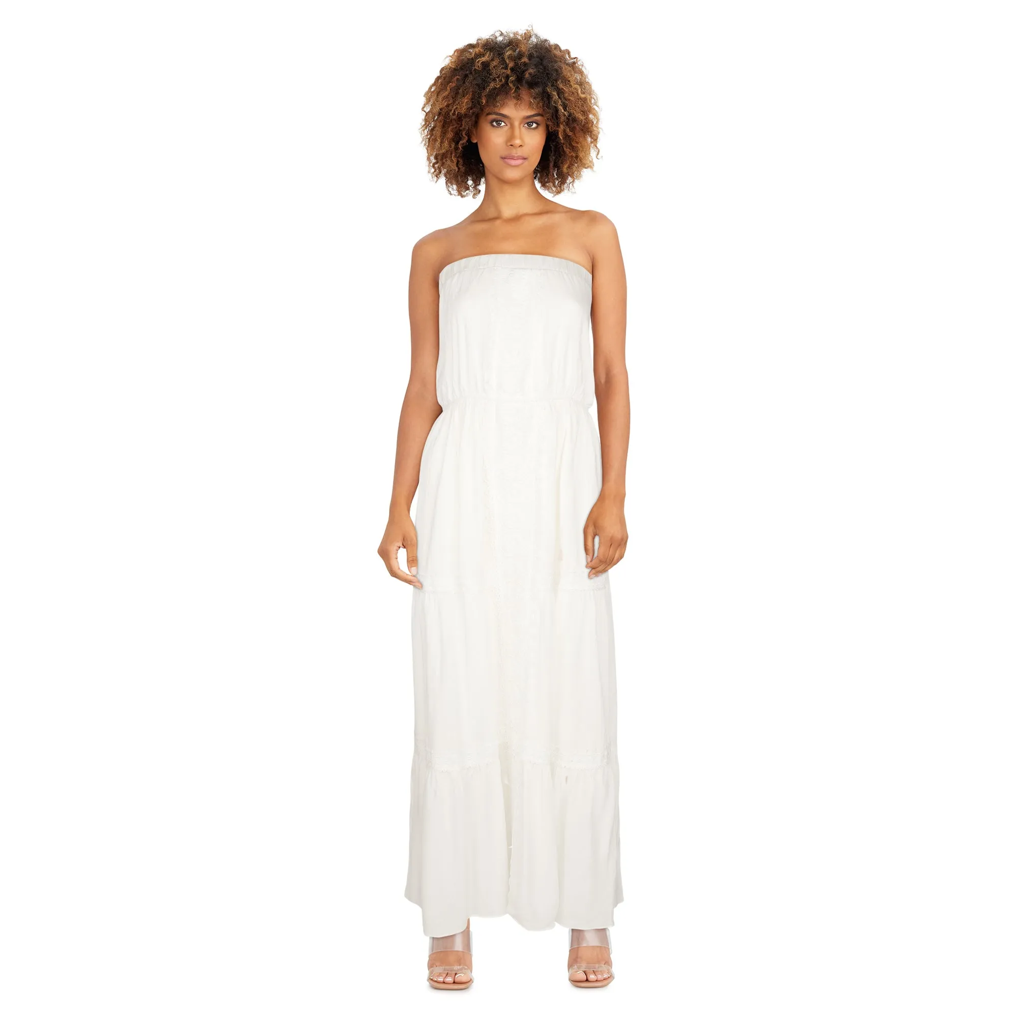 lily morgan Women's Bandeau Tiered Maxi Dress sold by Giant Tiger product image thumbnail 2