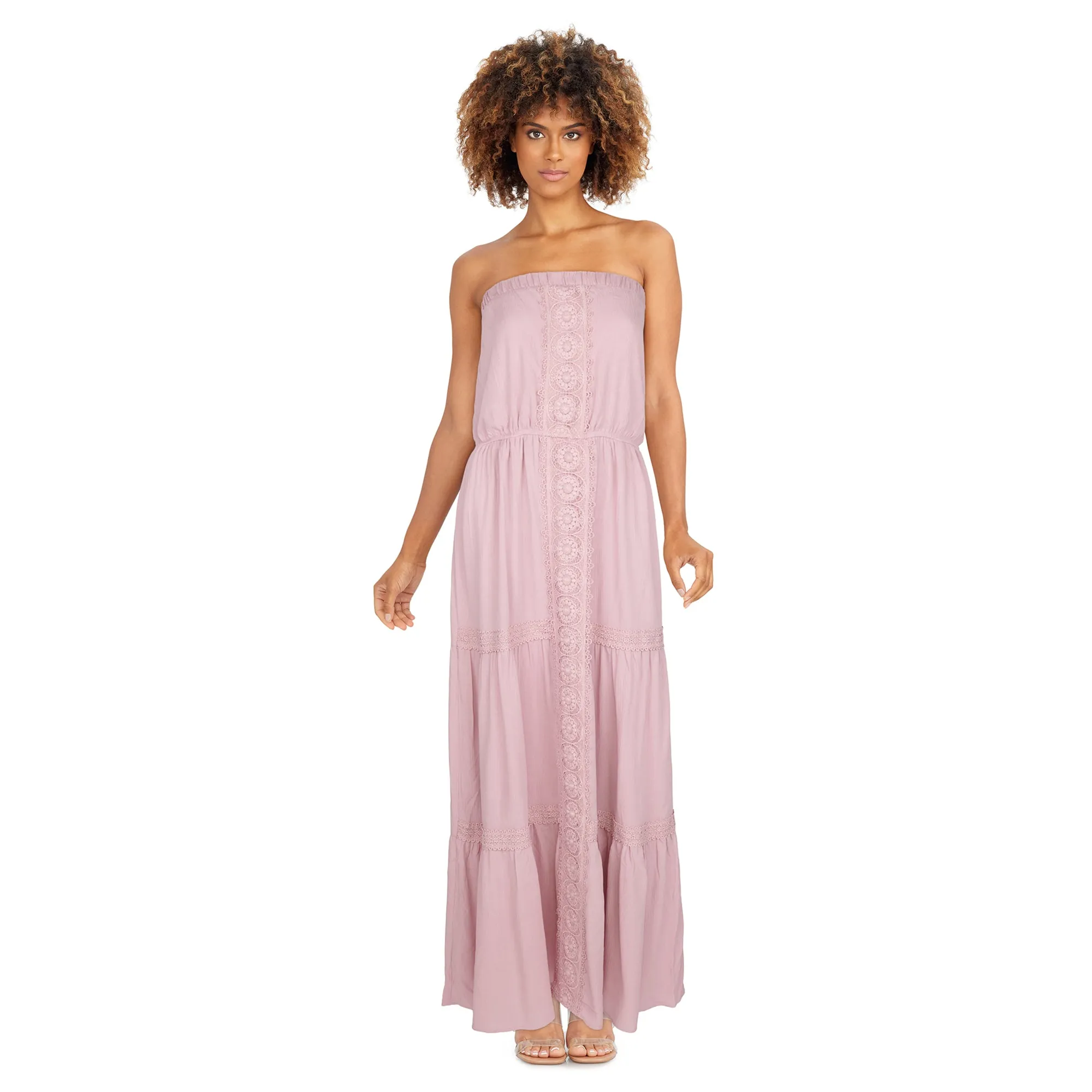 lily morgan Women's Bandeau Tiered Maxi Dress sold by Giant Tiger product image thumbnail 3