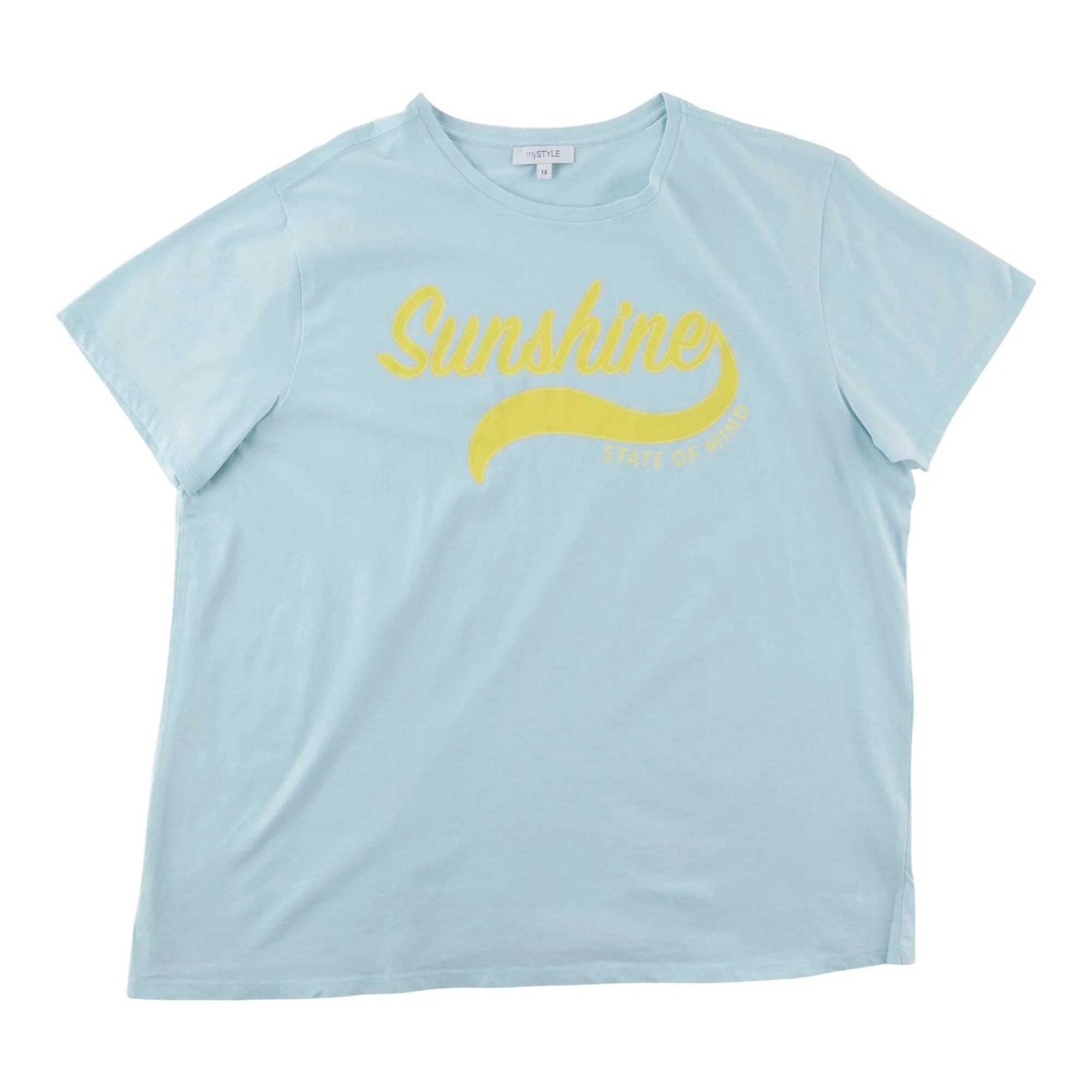 mySTYLE Women's Plus Vintage Wash Boyfriend Tee sold by Giant Tiger