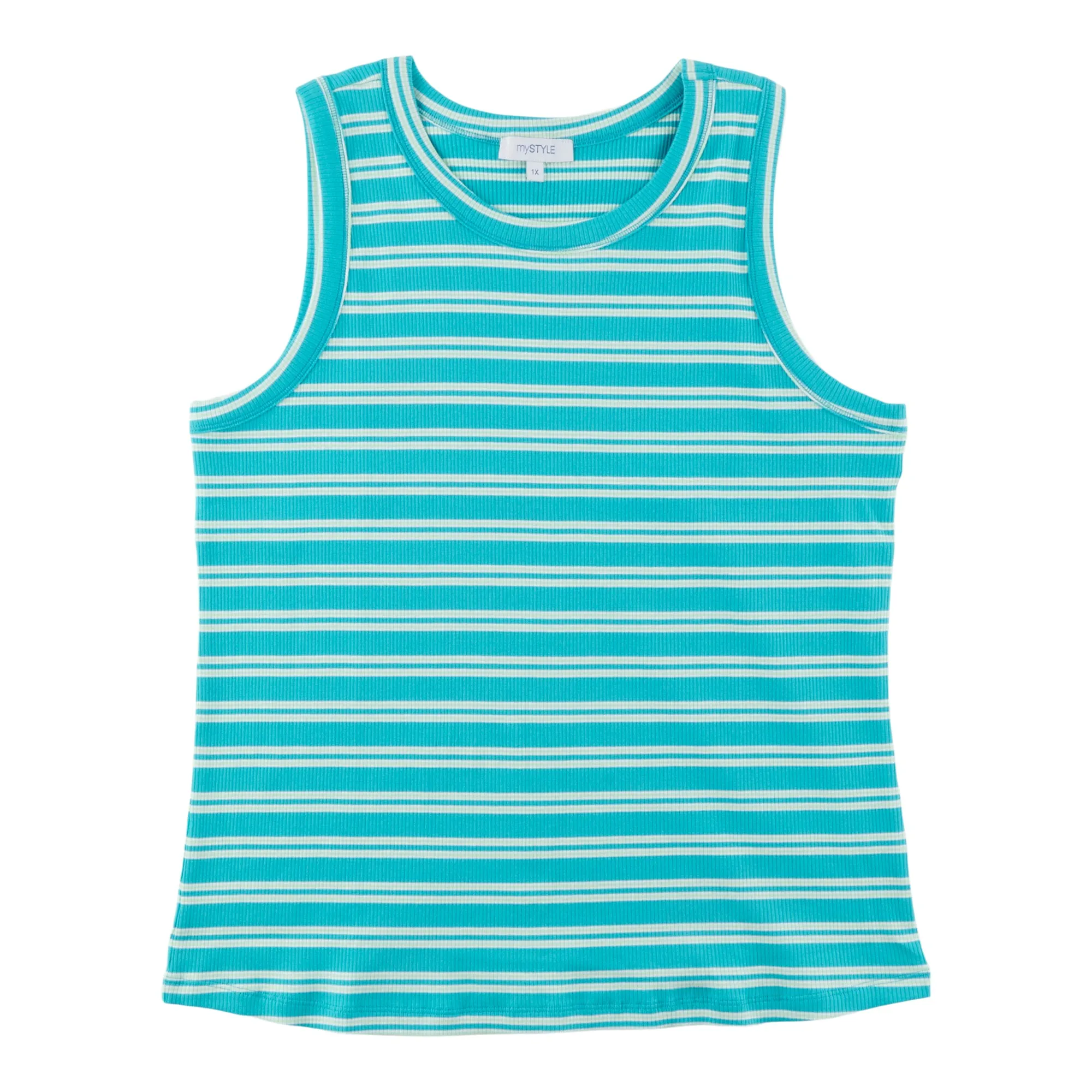 mySTYLE Women's Plus Fitted Ribbed Tank Top sold by Giant Tiger