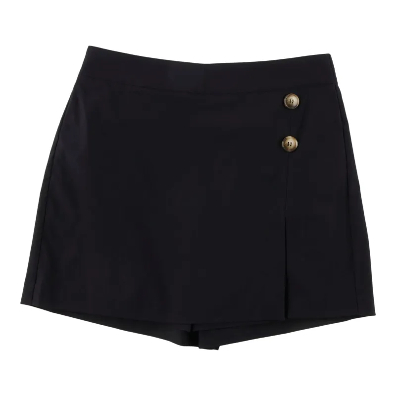 lily morgan Women's Solid High-Rise Button Detail Skort sold by Giant Tiger