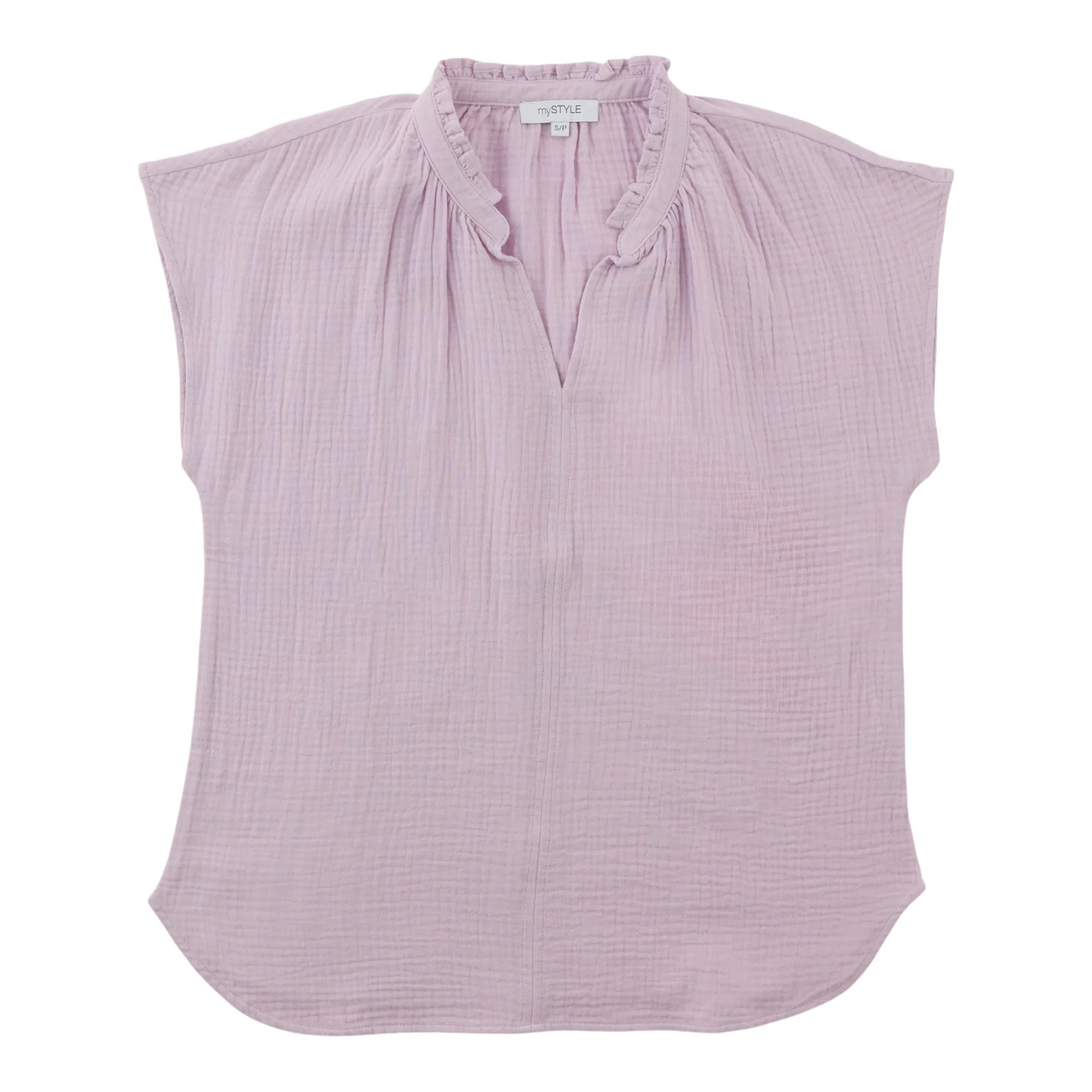 mySTYLE Women's V-Neck Crinkle Top sold by Giant Tiger product image thumbnail 3