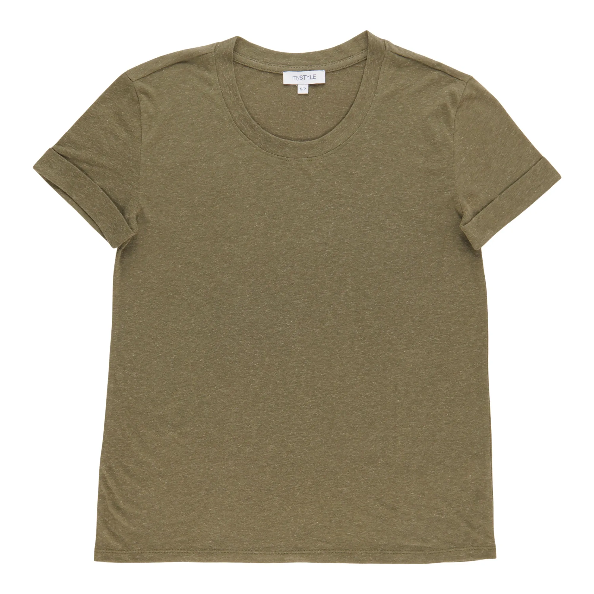 mySTYLE Women's Rolled Sleeves Linen Tee sold by Giant Tiger