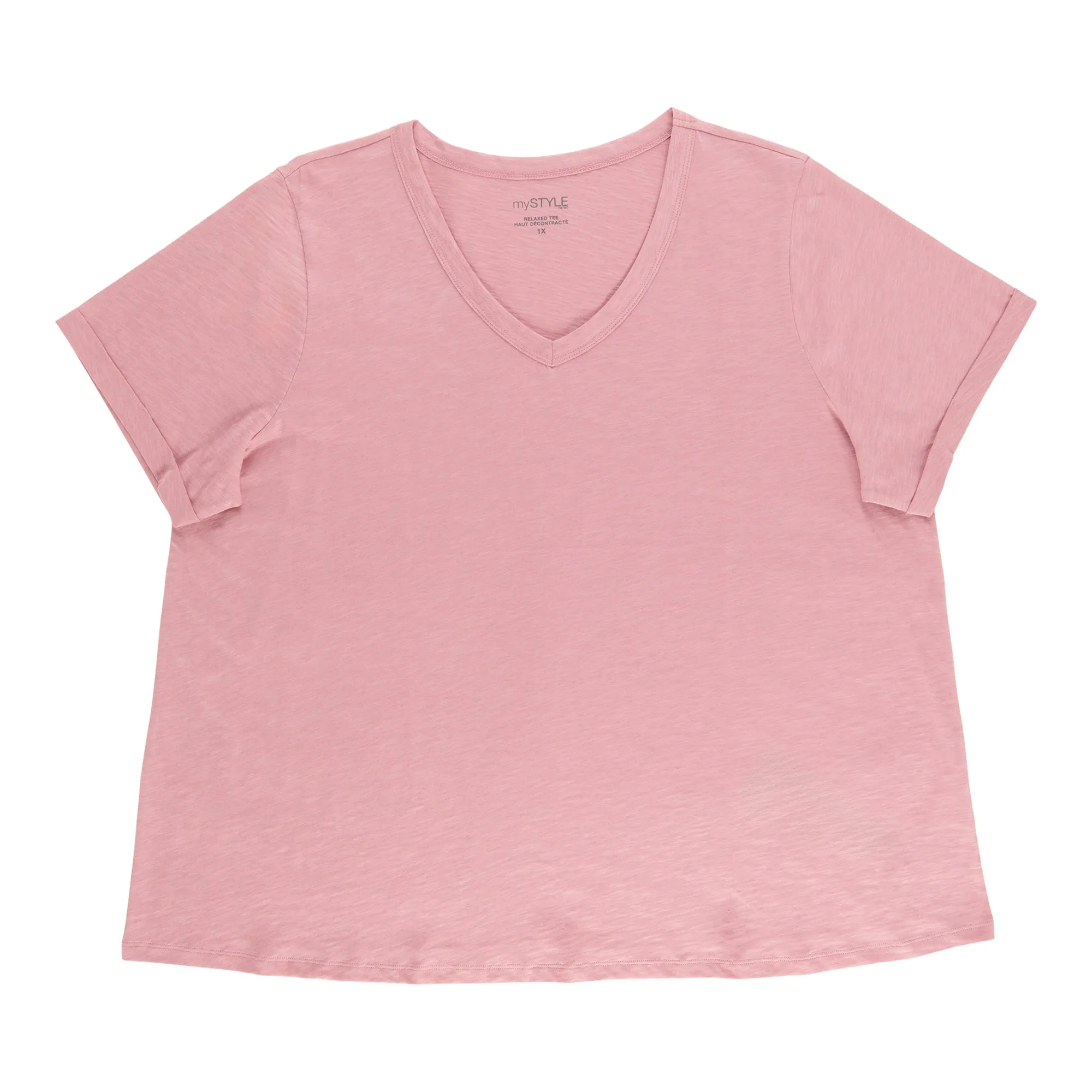 mySTYLE Women's Plus V-Neck T-Shirt sold by Giant Tiger product image thumbnail 3