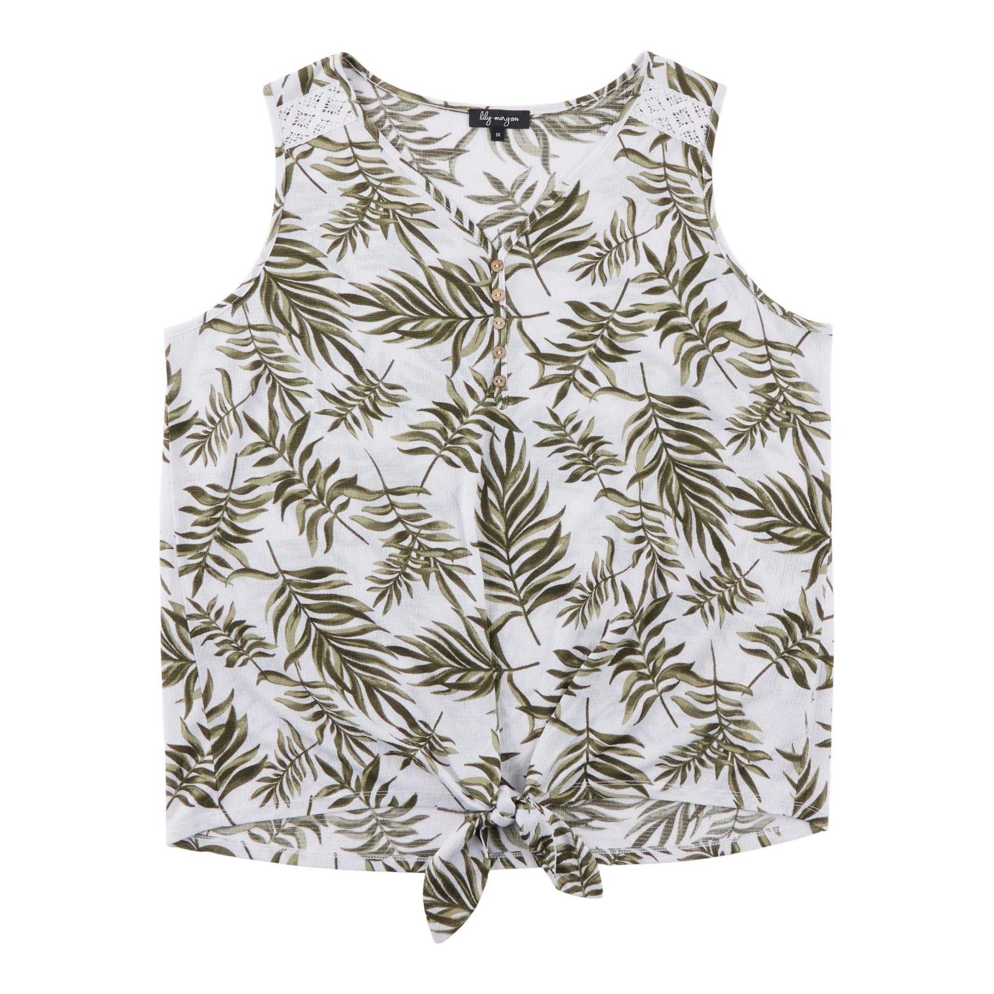 lily morgan Women's Plus Tie Front Camisole sold by Giant Tiger product image thumbnail 5