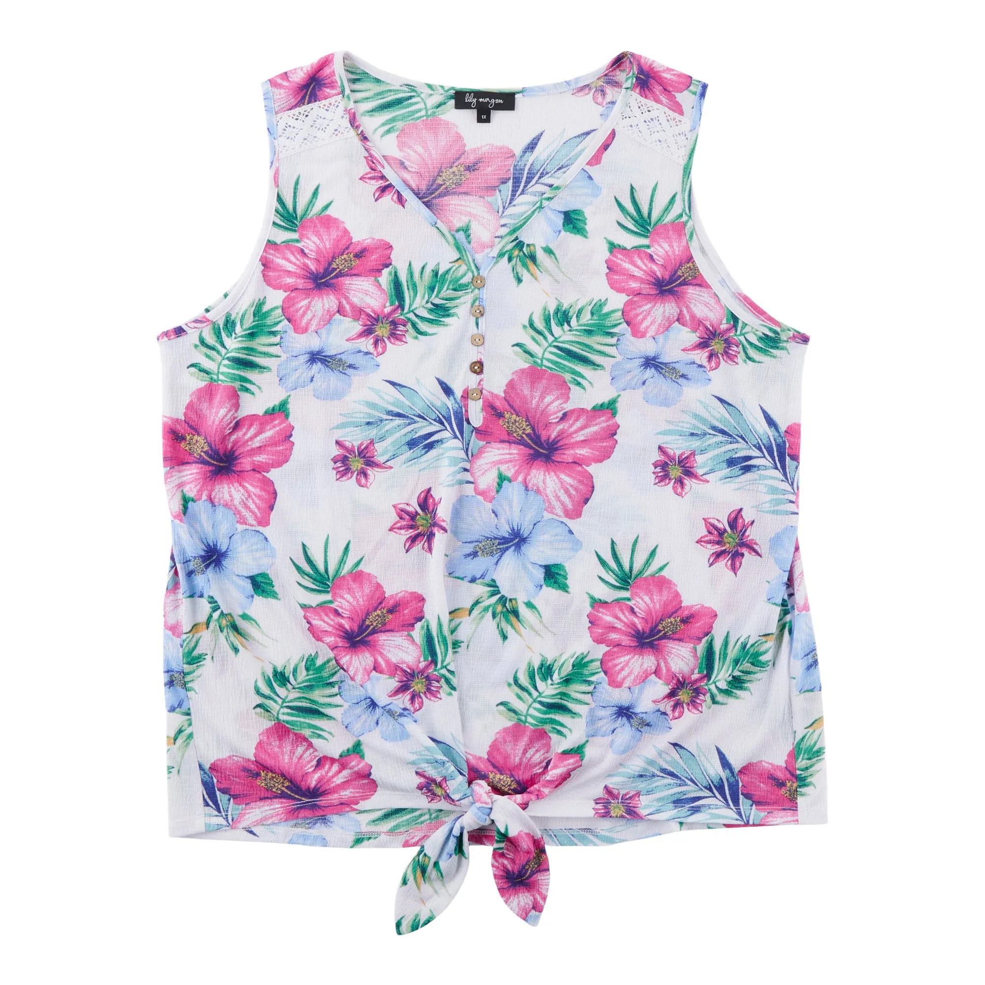 lily morgan Women's Plus Tie Front Camisole sold by Giant Tiger product image thumbnail 3