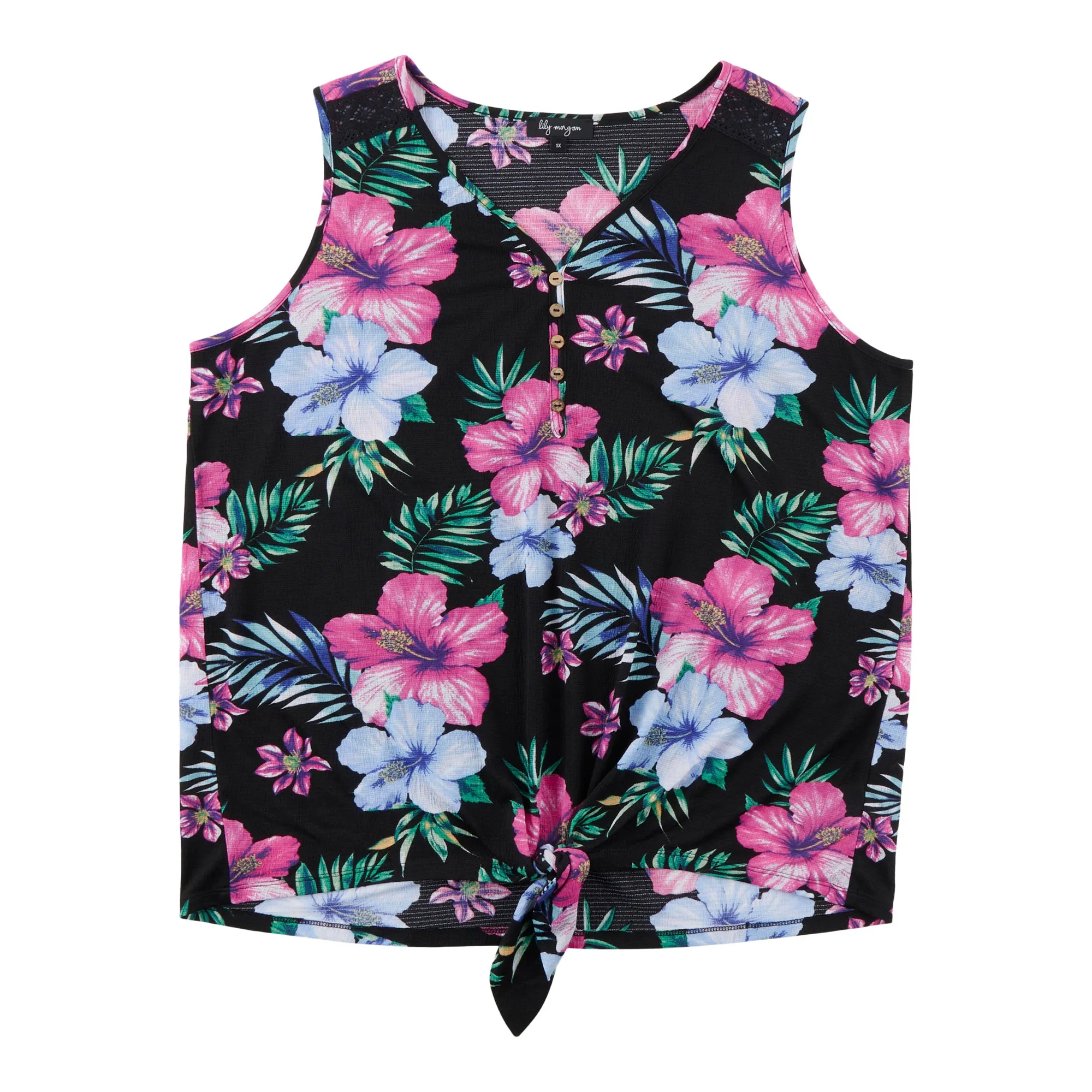 lily morgan Women's Plus Tie Front Camisole sold by Giant Tiger