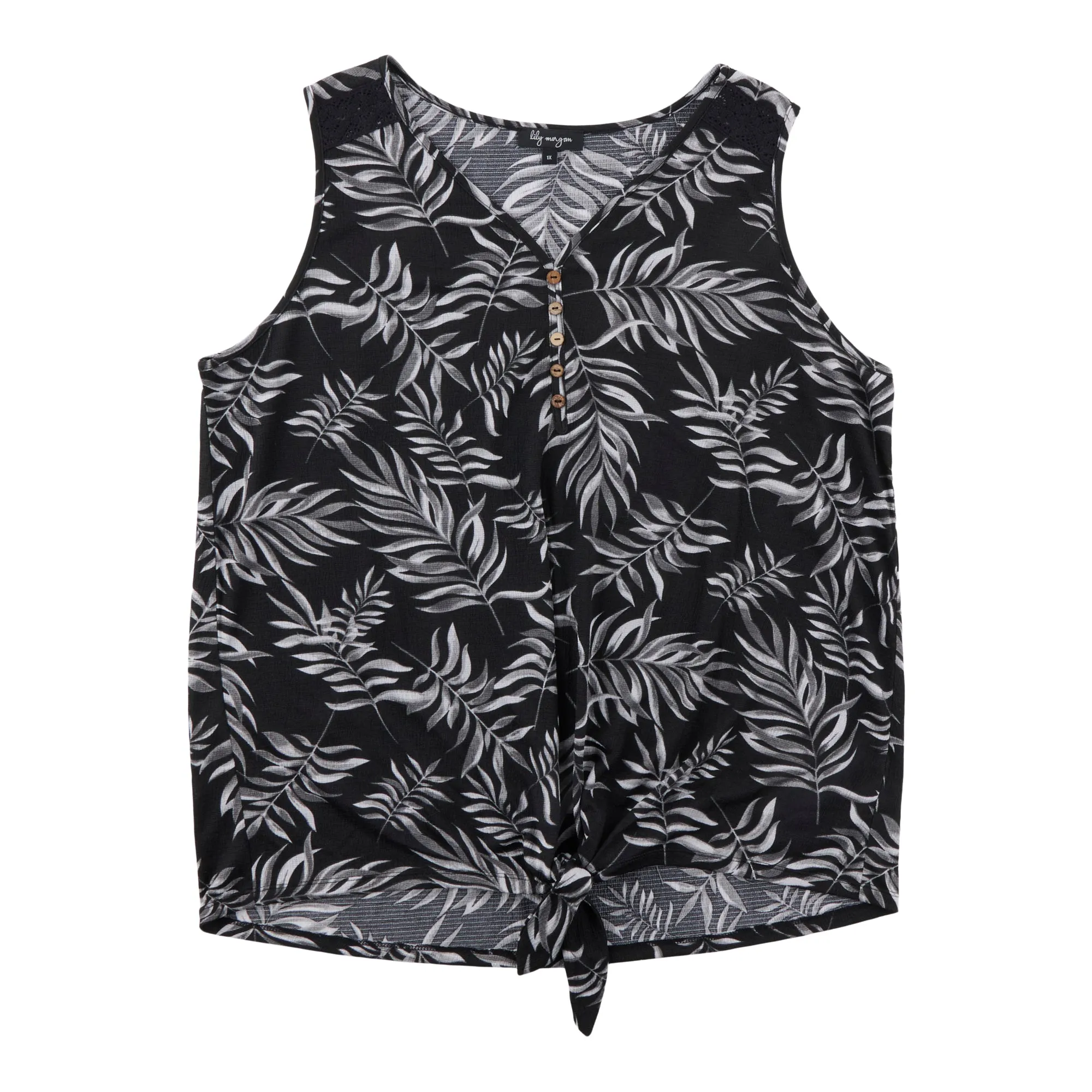 lily morgan Women's Plus Tie Front Camisole sold by Giant Tiger product image thumbnail 4