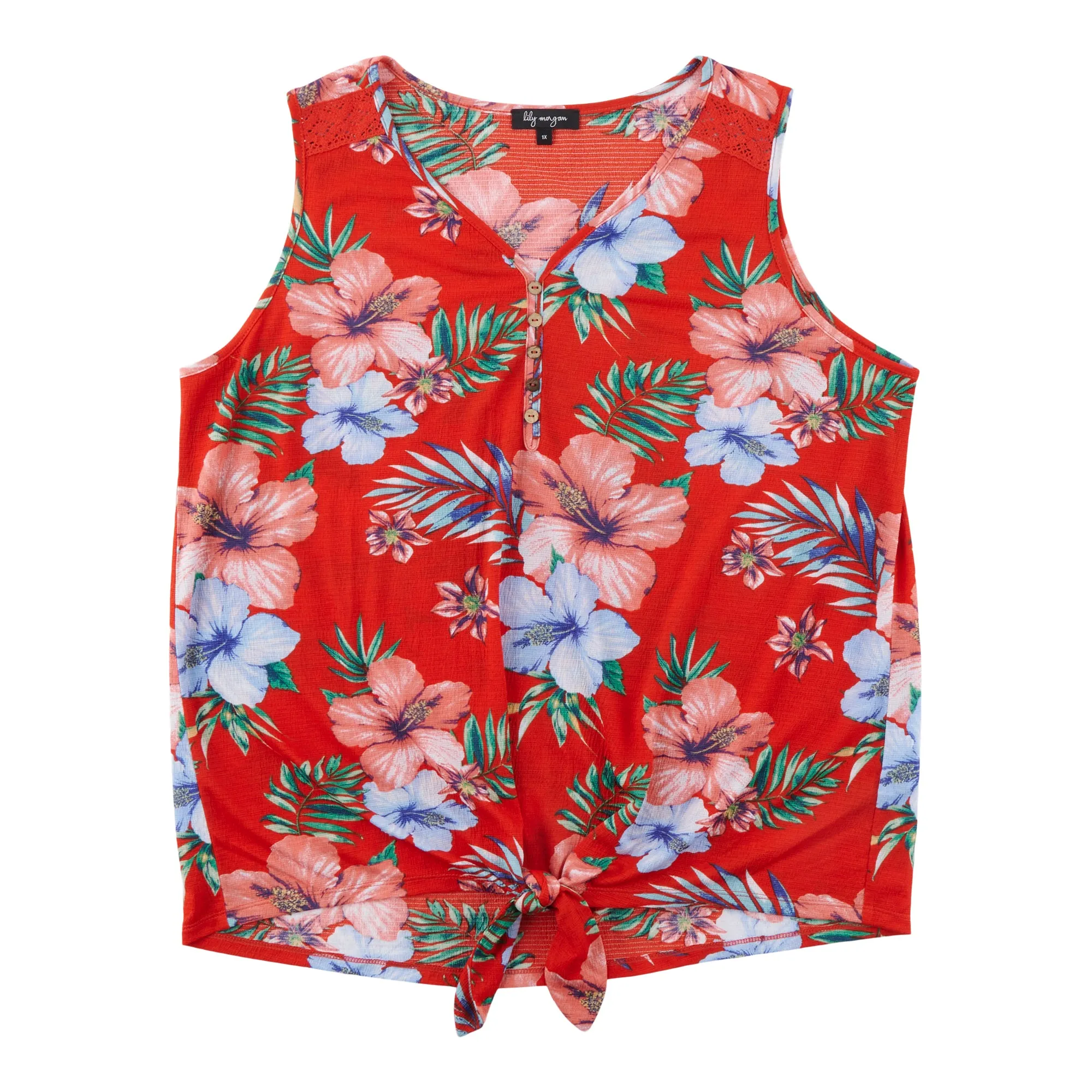 lily morgan Women's Plus Tie Front Camisole sold by Giant Tiger product image thumbnail 2