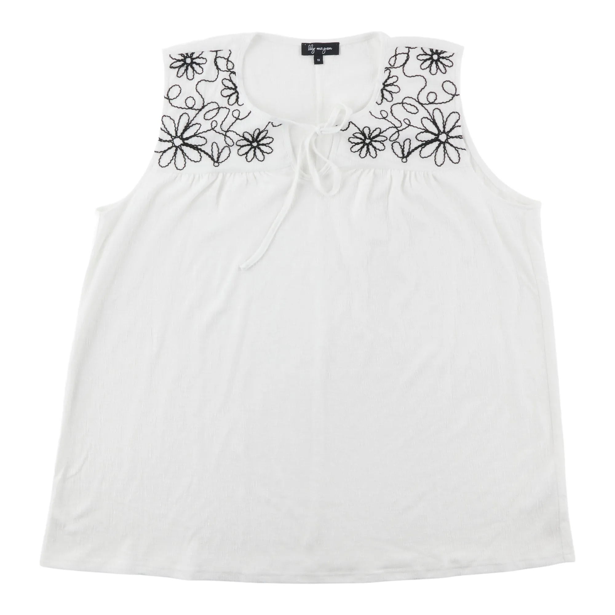 lily morgan Women's Plus Tassel Tie Front Camisole sold by Giant Tiger product image thumbnail 2