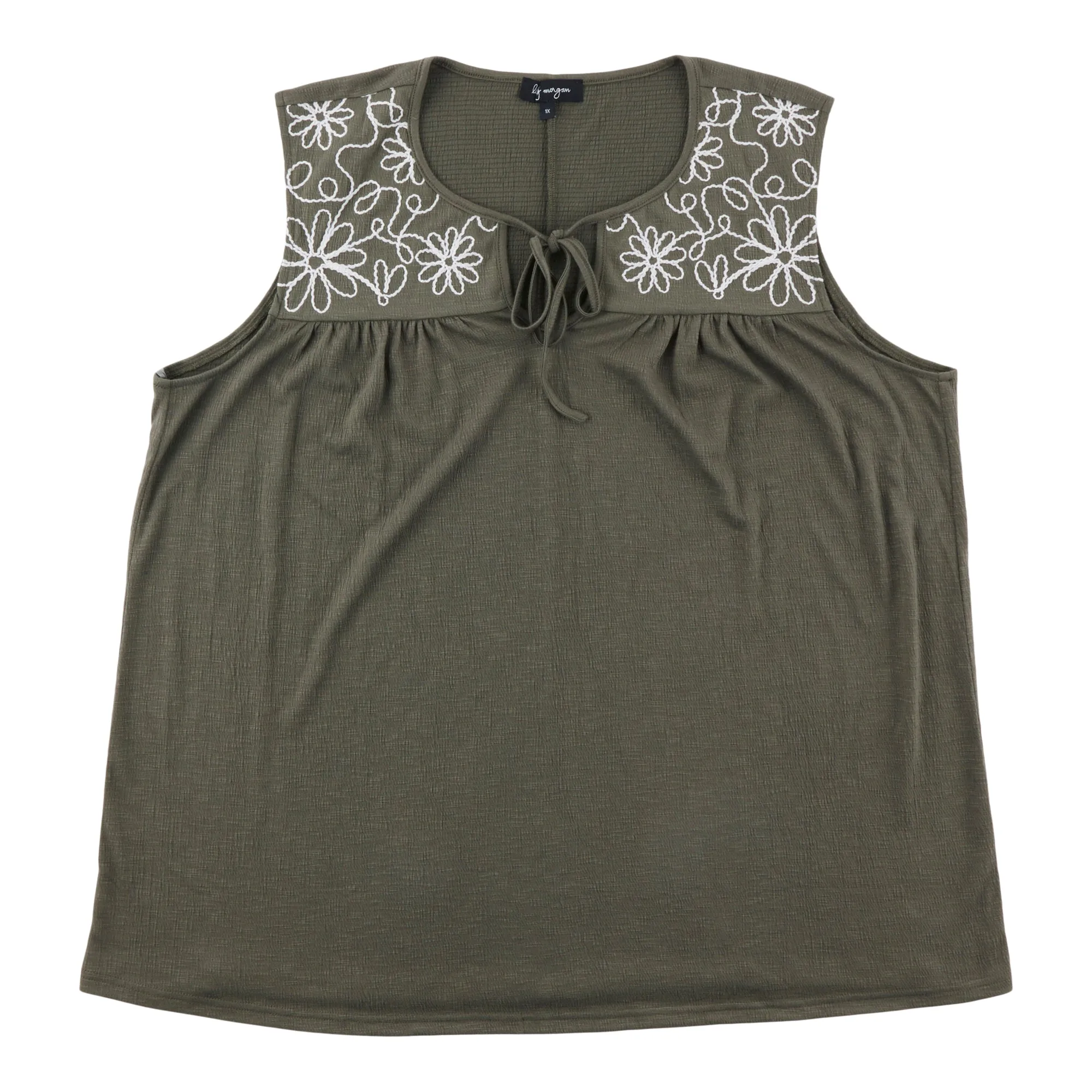 lily morgan Women's Plus Tassel Tie Front Camisole sold by Giant Tiger product image thumbnail 4