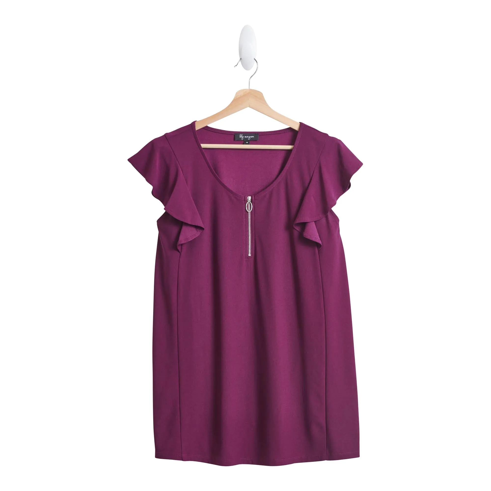 lily morgan Women's Plus Zip Front Top - 1X-3X sold by Giant Tiger product image thumbnail 4