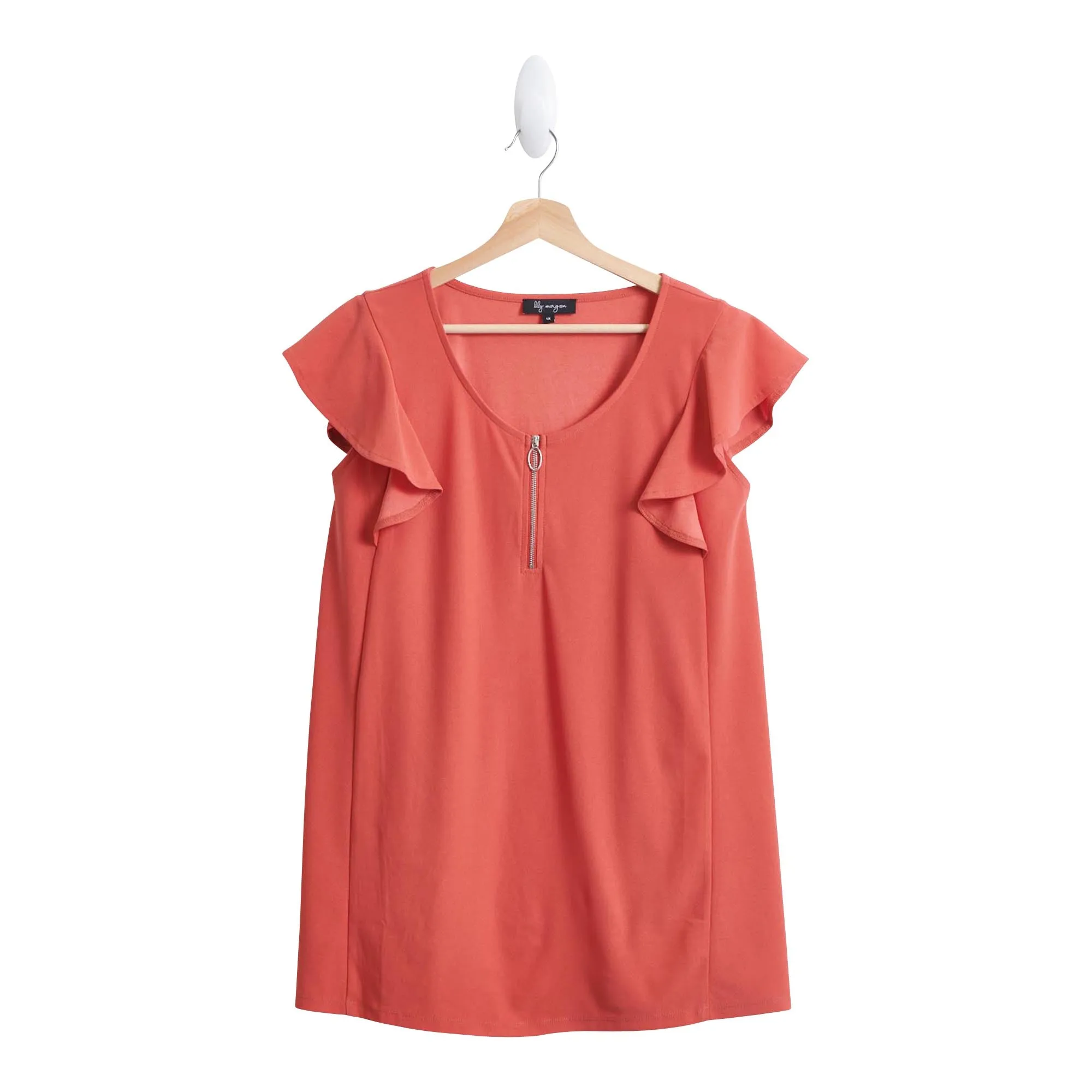 lily morgan Women's Plus Zip Front Top - 1X-3X sold by Giant Tiger product image thumbnail 2
