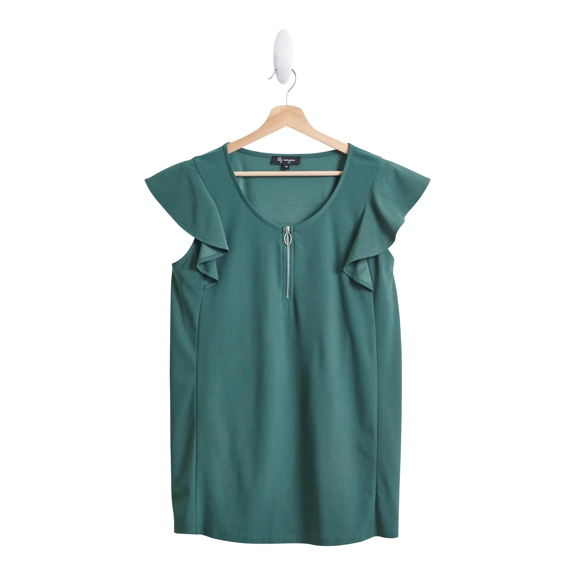 lily morgan Women's Plus Zip Front Top - 1X-3X sold by Giant Tiger product image thumbnail 3