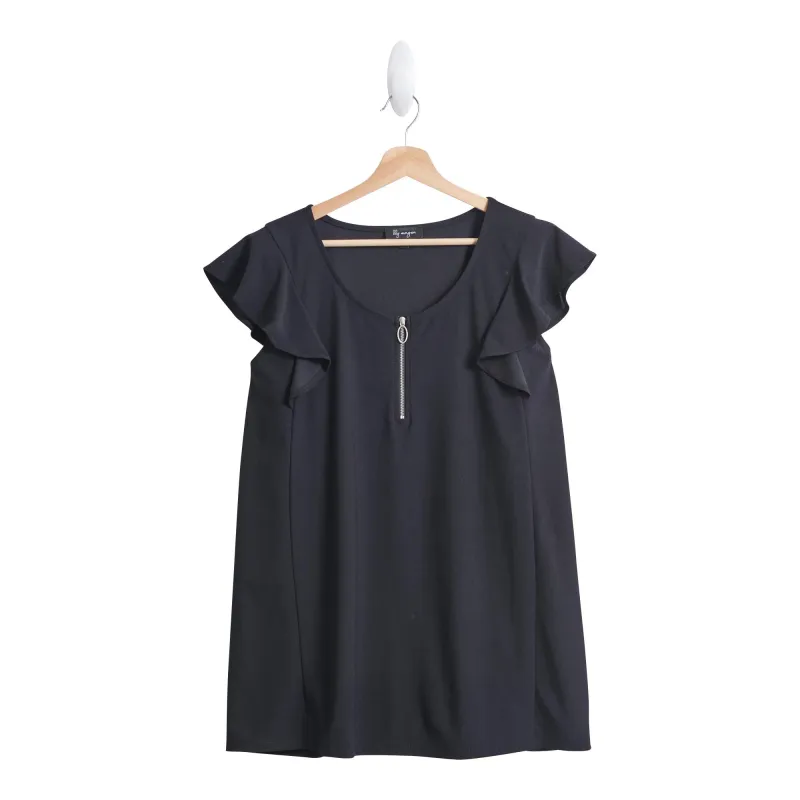lily morgan Women's Plus Zip Front Top - 1X-3X sold by Giant Tiger