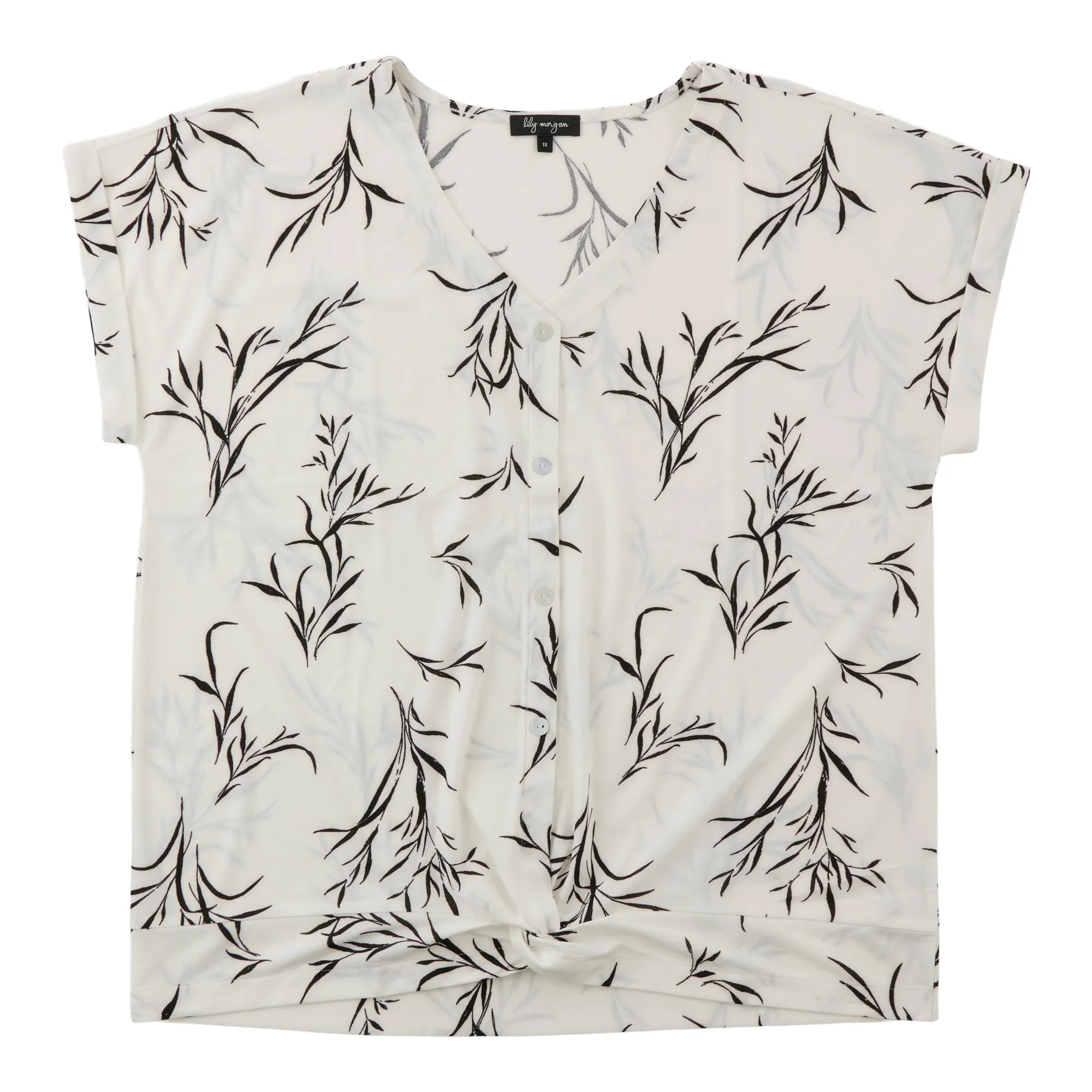 lily morgan Women's Plus Shell Button Top sold by Giant Tiger product image thumbnail 4