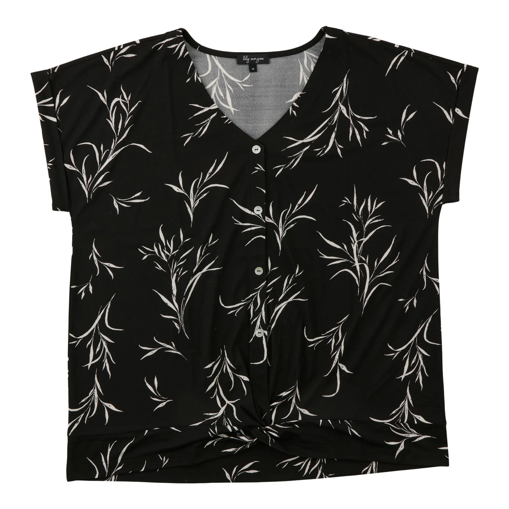 lily morgan Women's Plus Shell Button Top sold by Giant Tiger product image thumbnail 3