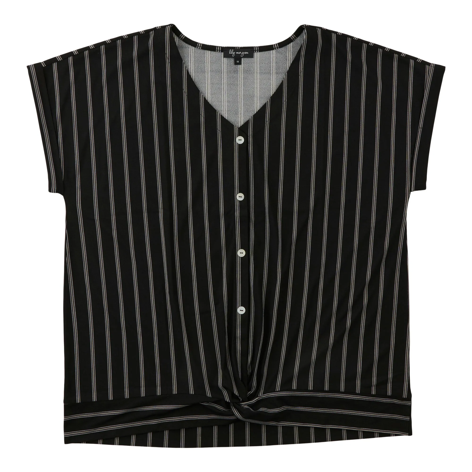 lily morgan Women's Plus Shell Button Top sold by Giant Tiger