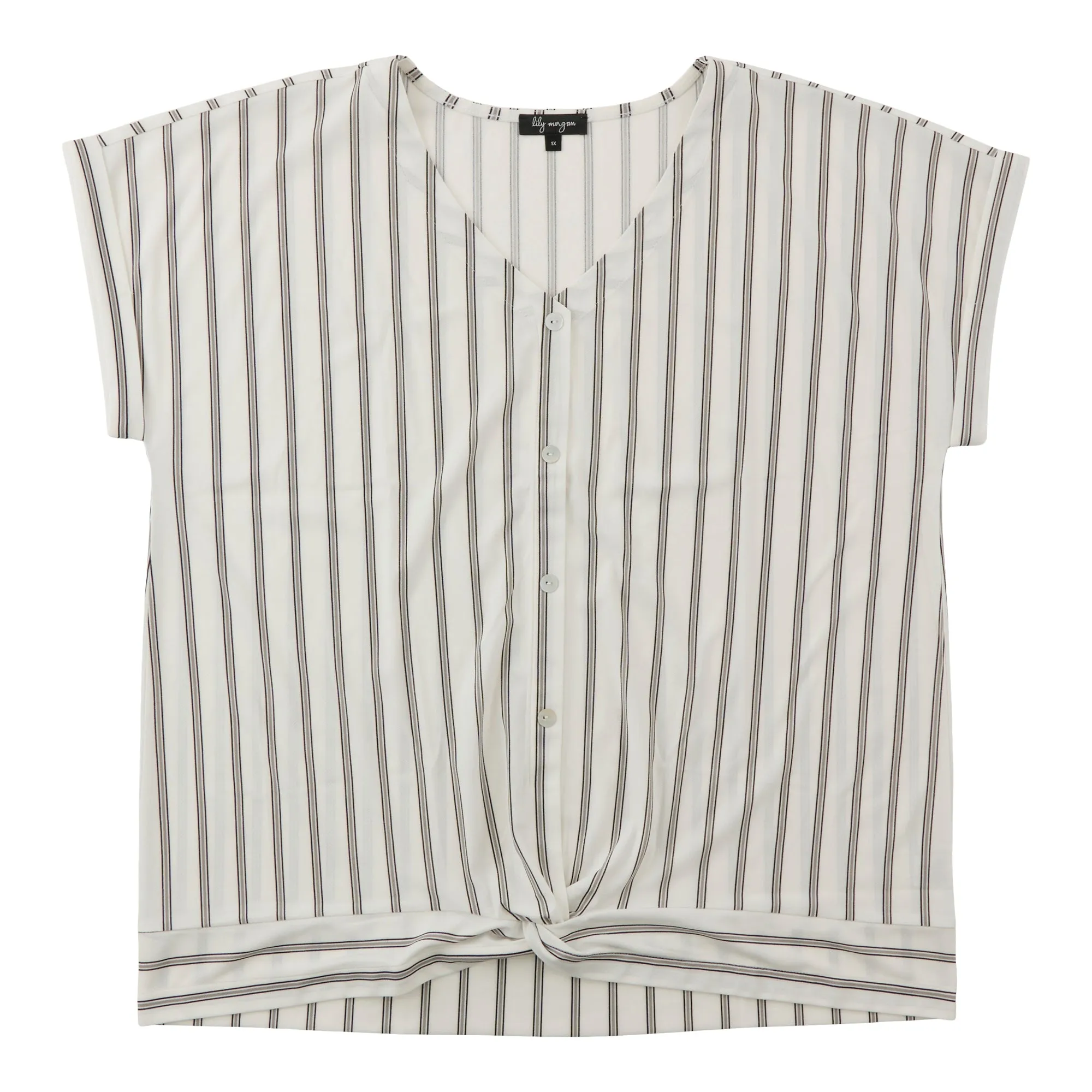 lily morgan Women's Plus Shell Button Top sold by Giant Tiger product image thumbnail 2