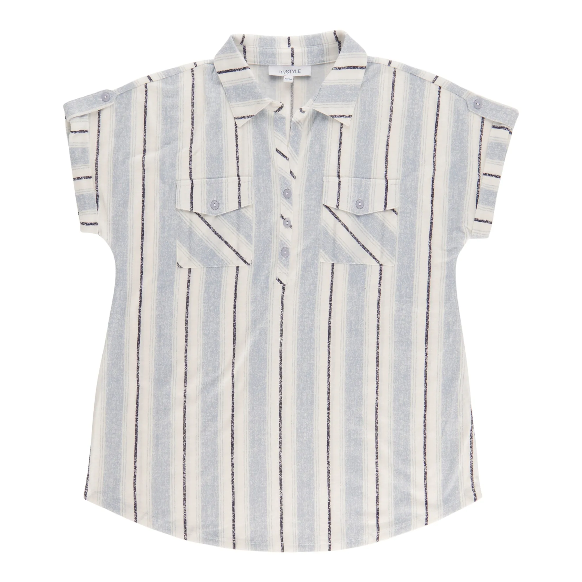 mySTYLE Women's Short Sleeve Plaid Top sold by Giant Tiger product image thumbnail 3