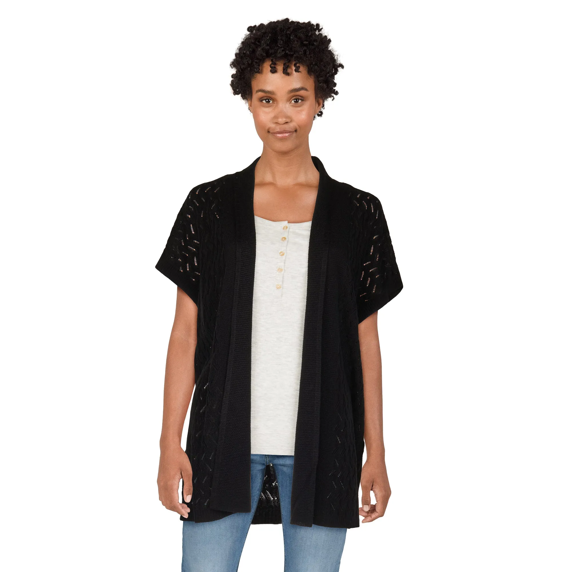 Classic Editions Women's Short Sleeve Cardigan sold by Giant Tiger