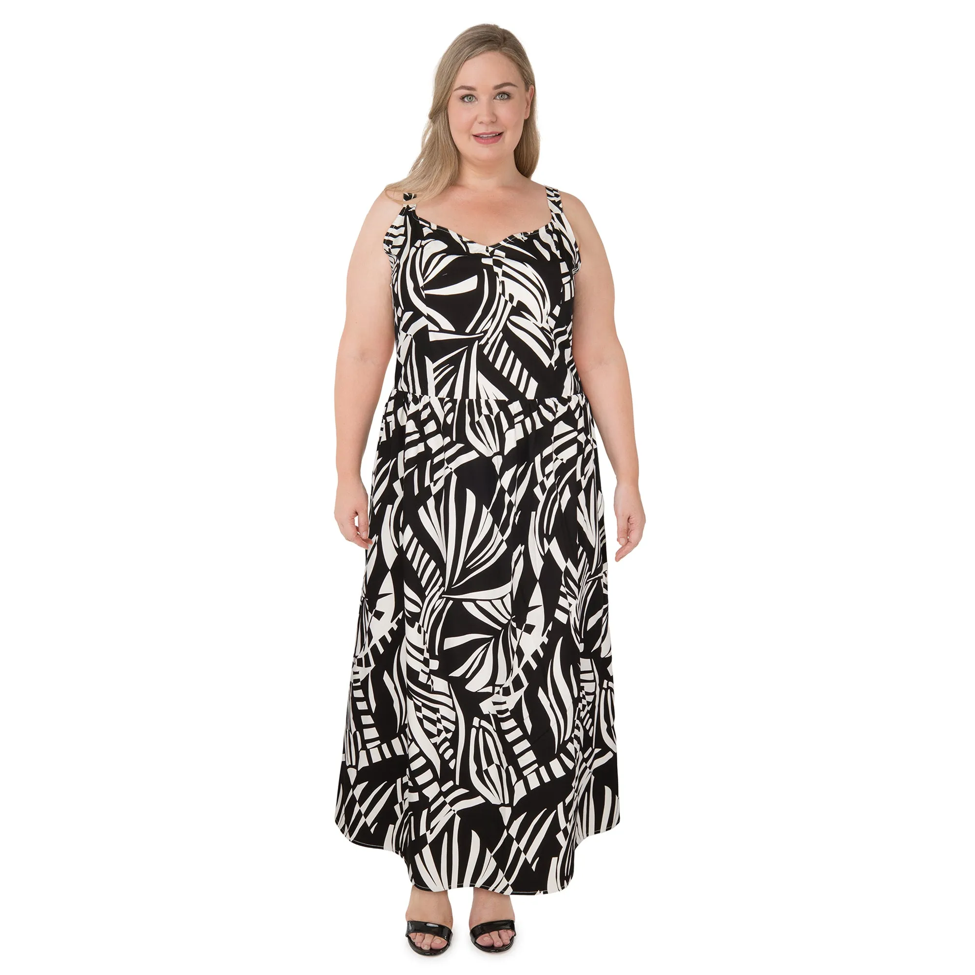 lily morgan Women's Plus Tropical Midi Dress sold by Giant Tiger