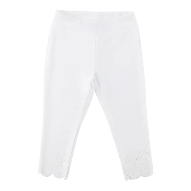 lily morgan Women's Solid High-Rise Laser-Cut Capris sold by Giant Tiger