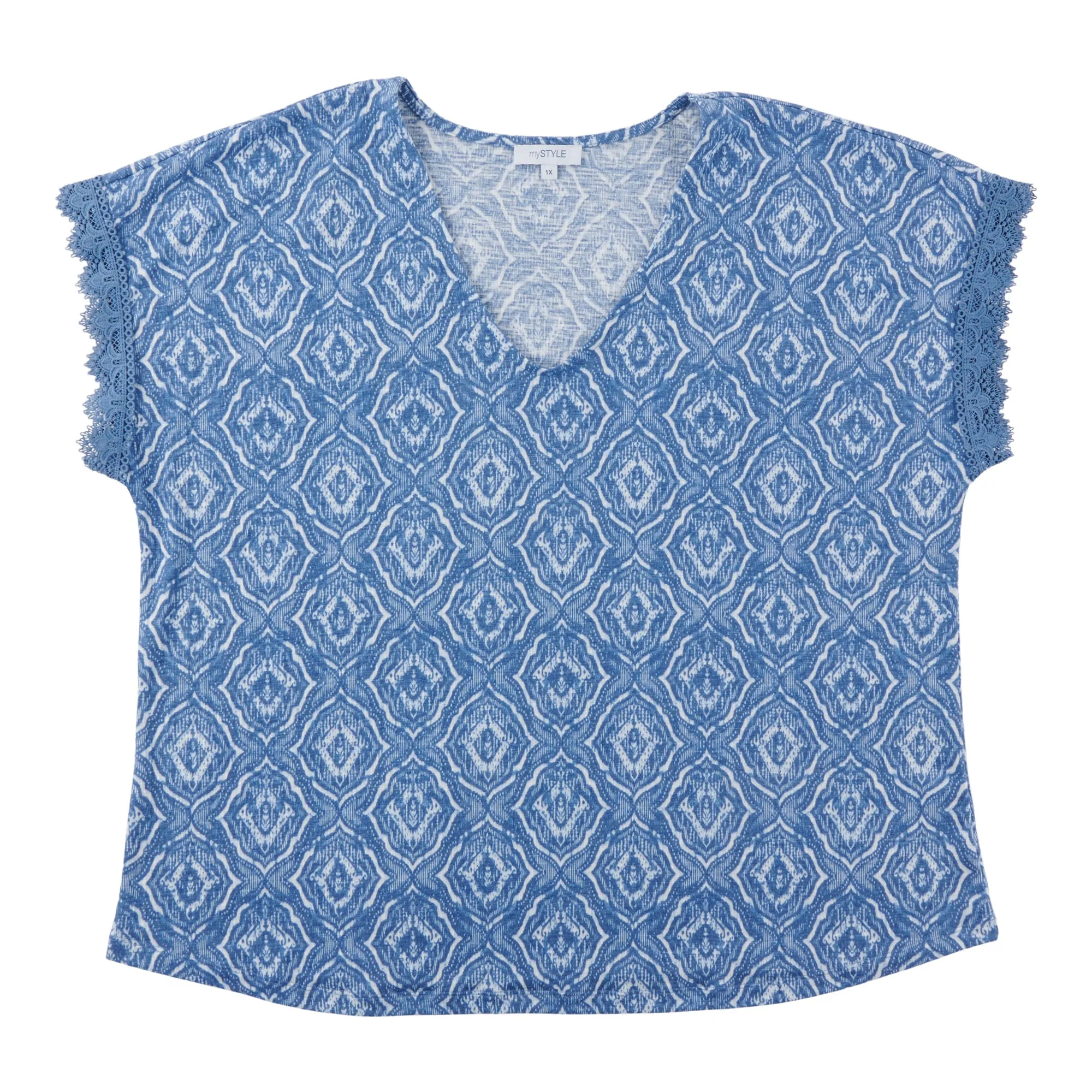 mySTYLE Women's Plus Textured Crochet Top sold by Giant Tiger