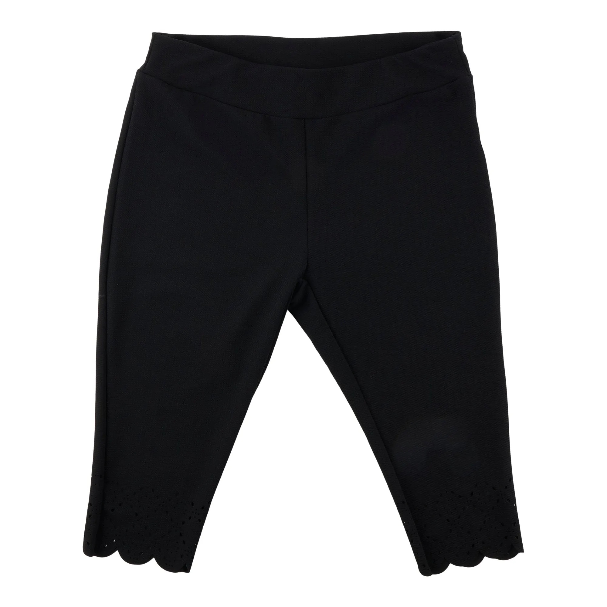 lily morgan Women's Plus Solid High-Rise Laser-Cut Capris sold by Giant Tiger product image thumbnail 2