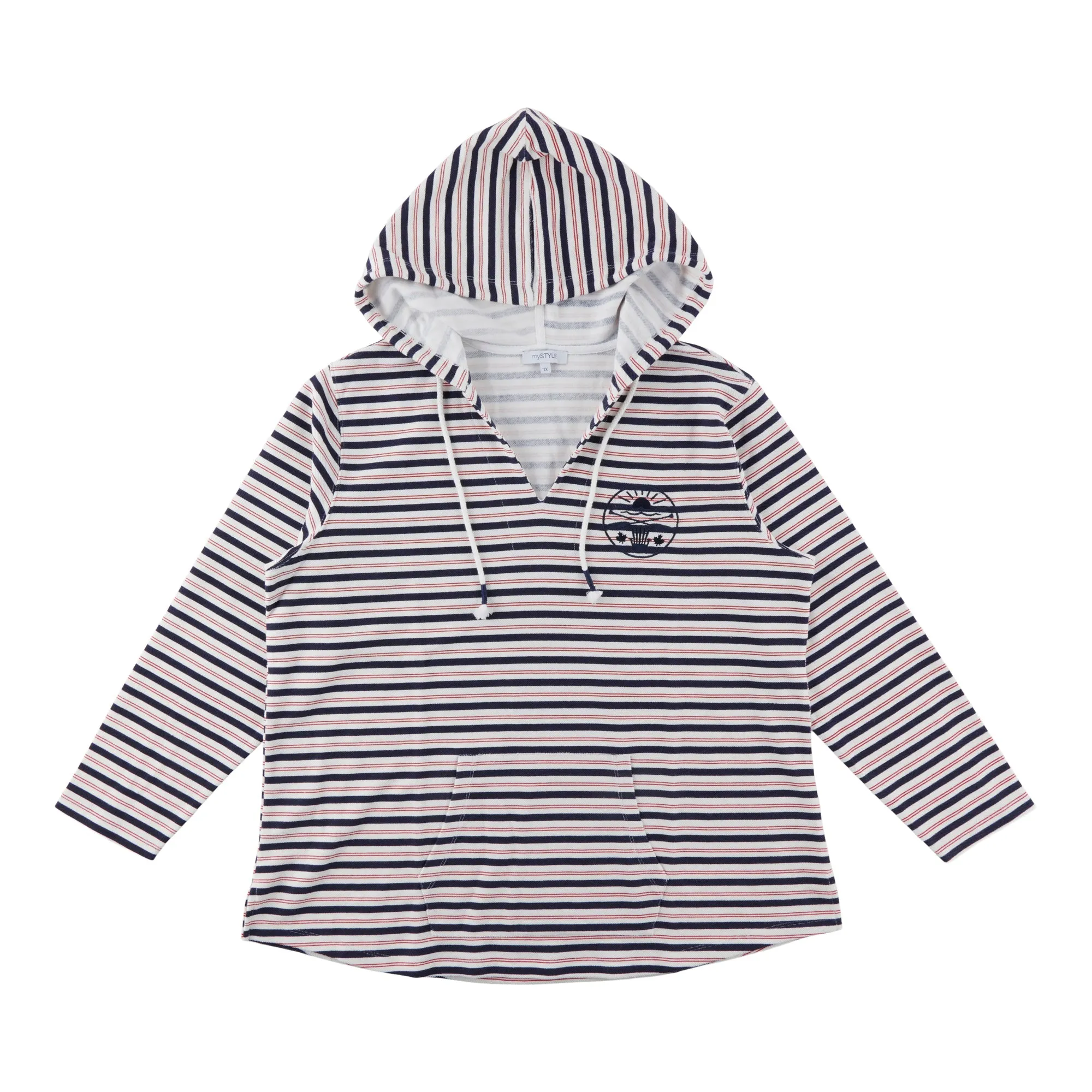 mySTYLE Women's Plus Stripe Hoodie sold by Giant Tiger product image thumbnail 3