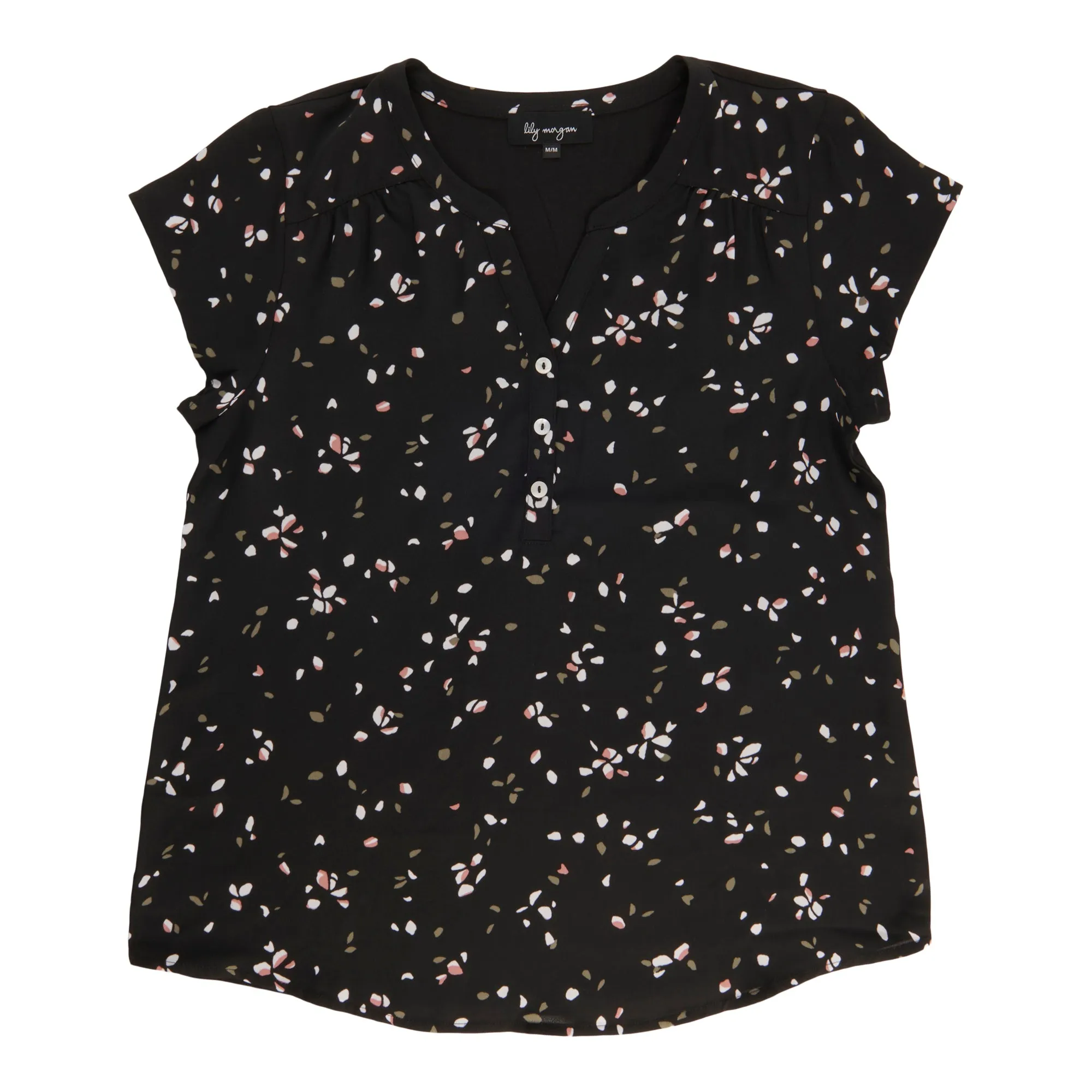 lily morgan Women's V-Neck Short Sleeve Blouse sold by Giant Tiger product image thumbnail 2