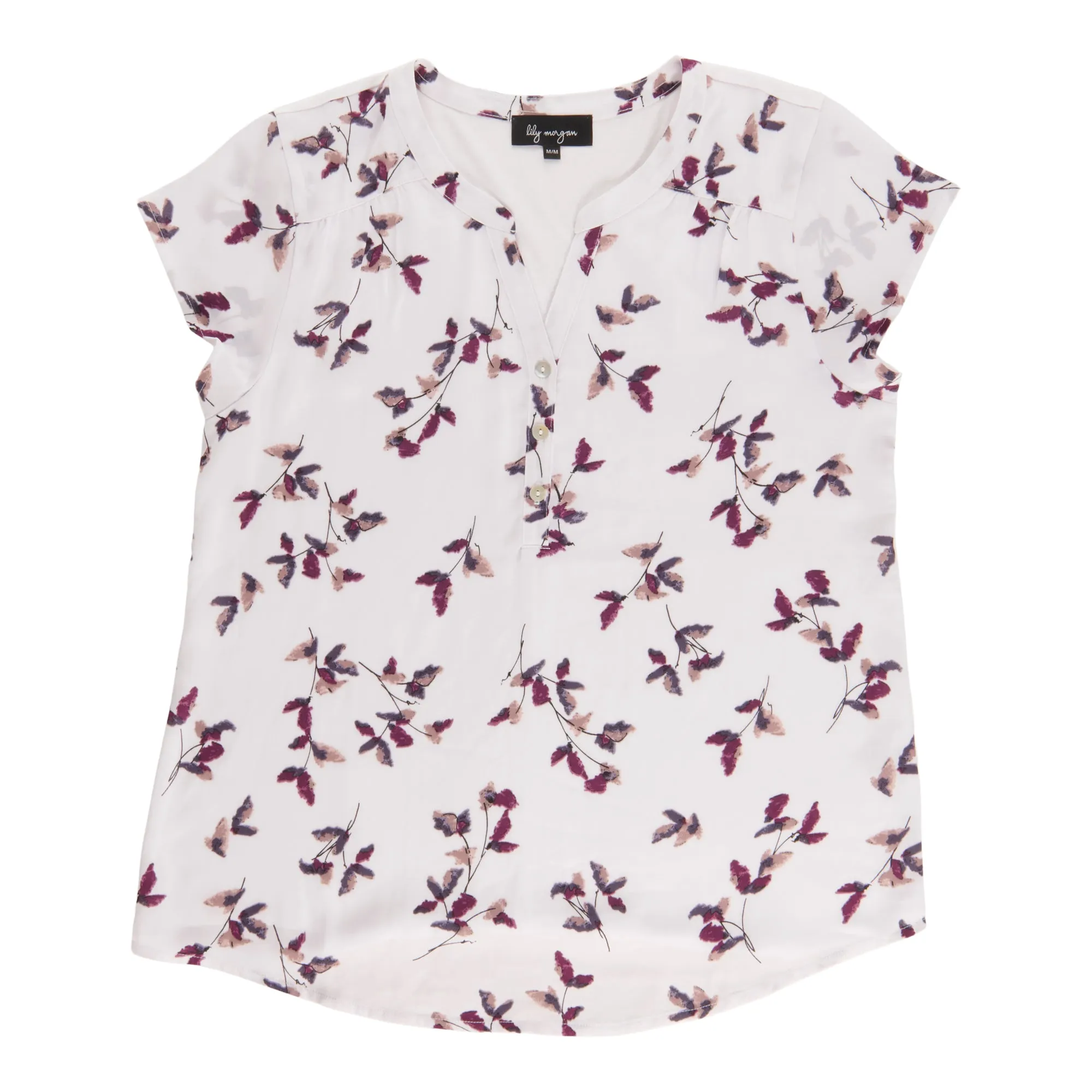 lily morgan Women's V-Neck Short Sleeve Blouse sold by Giant Tiger product image thumbnail 3