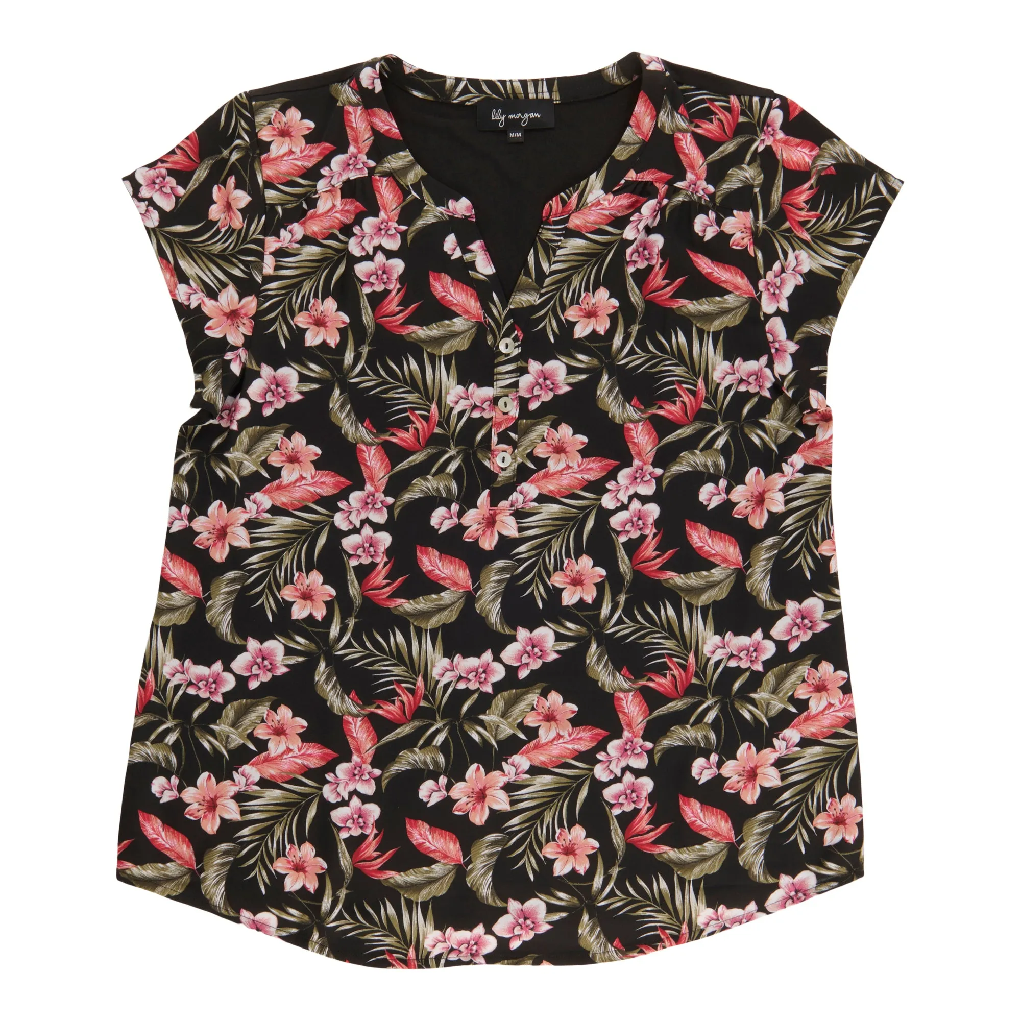 lily morgan Women's V-Neck Short Sleeve Blouse sold by Giant Tiger