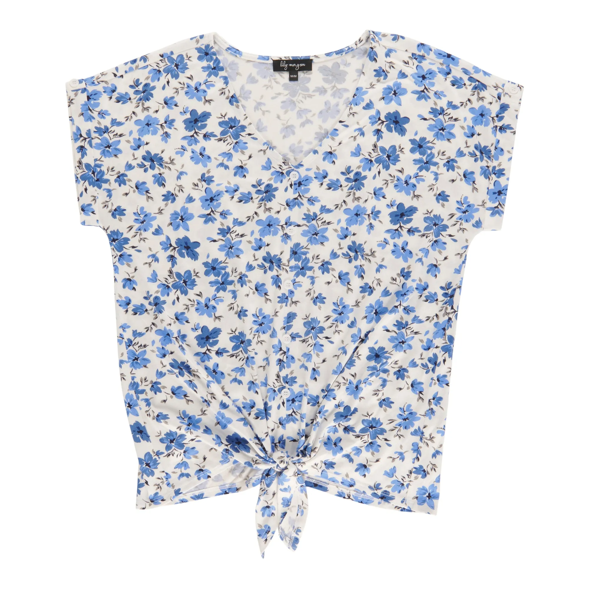 lily morgan Women's V-Neck Tie Front Top sold by Giant Tiger product image thumbnail 4