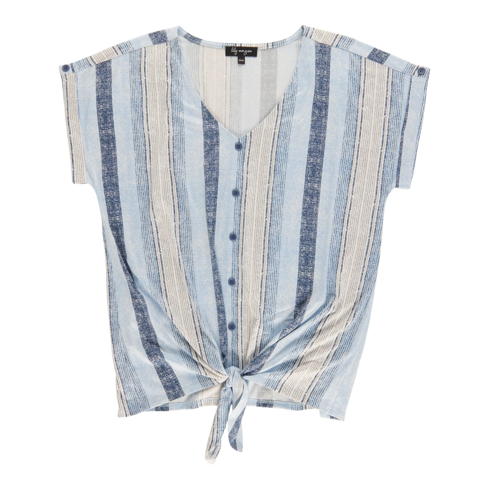 lily morgan Women's V-Neck Tie Front Top sold by Giant Tiger product image thumbnail 2