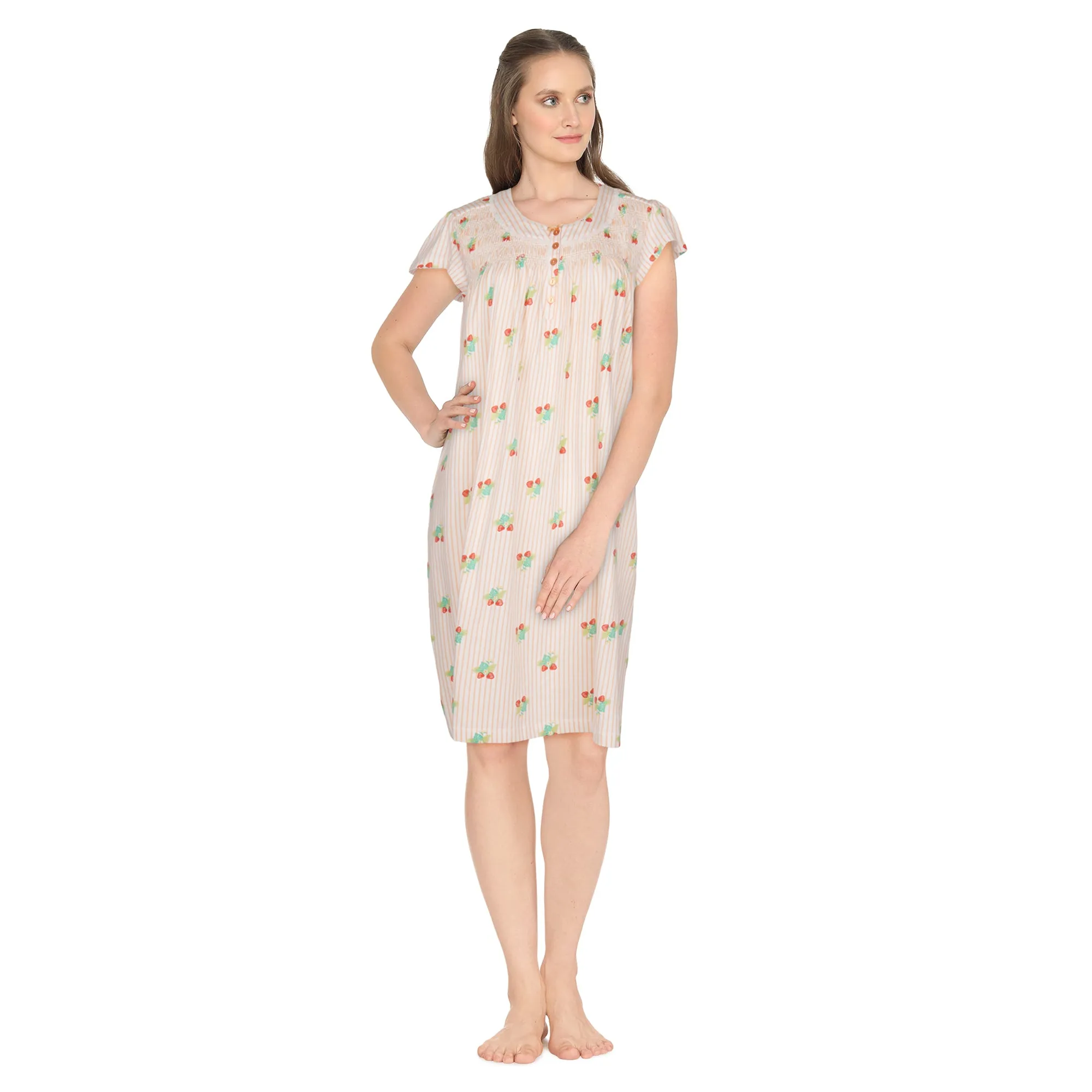 Carisma Women's Knee-Length Cotton Nightgown sold by Giant Tiger product image thumbnail 3