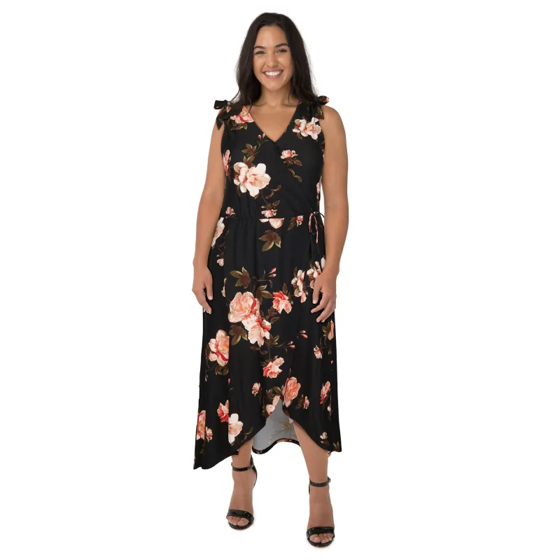 lily morgan Women's Plus Tie Shoulder Maxi Dress sold by Giant Tiger