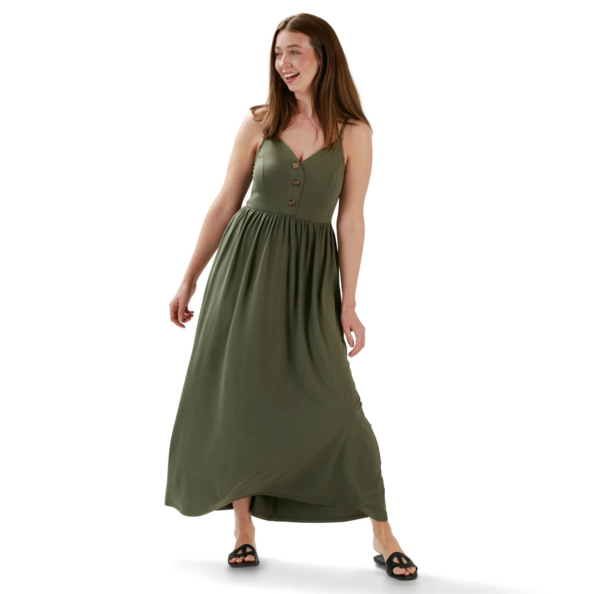 lily morgan Women's Button Front Maxi Dress sold by Giant Tiger product image thumbnail 3