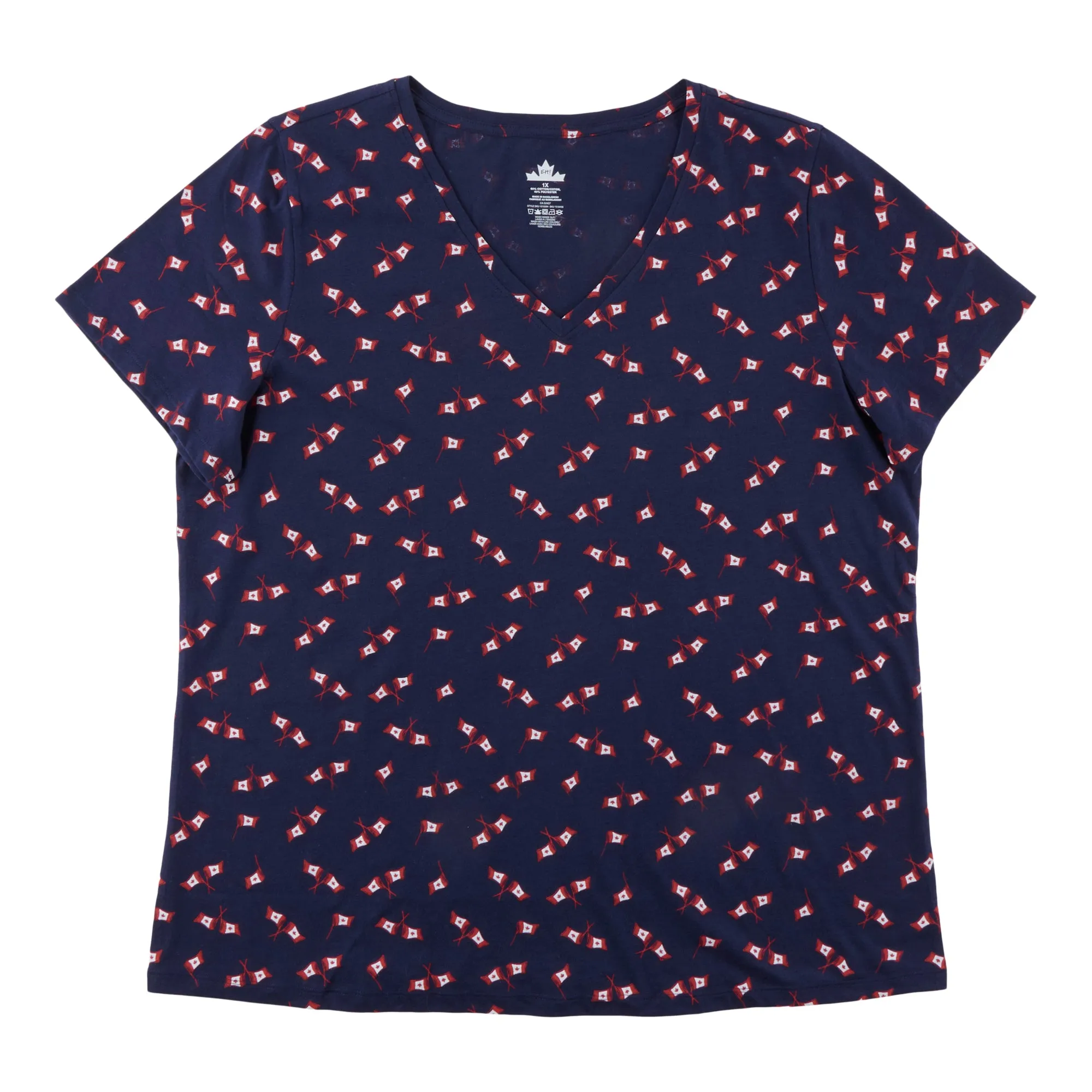 Canada EH Women's Plus V-Neck Tee sold by Giant Tiger