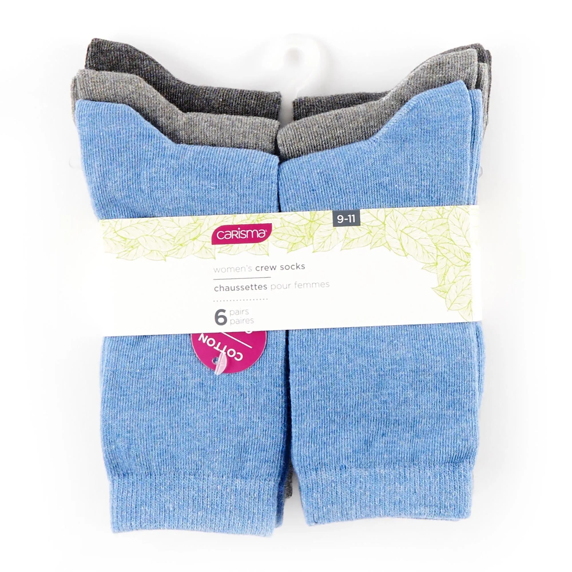 Carisma Women's Crew Socks, 6-Pack sold by Giant Tiger product image thumbnail 4