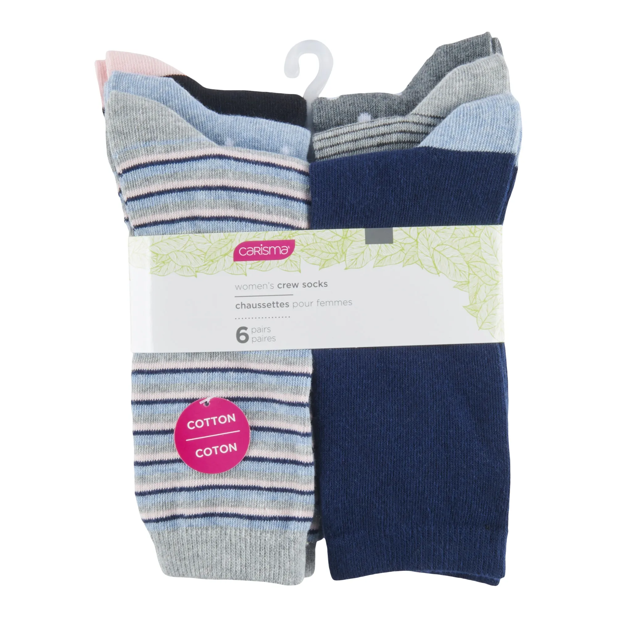 Carisma Women's Crew Socks, 6-Pack sold by Giant Tiger product image thumbnail 5