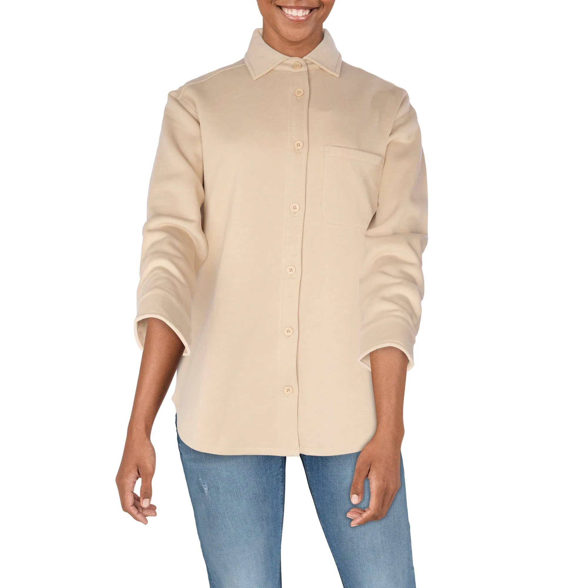 mySTYLE Women's Fleece Shacket sold by Giant Tiger