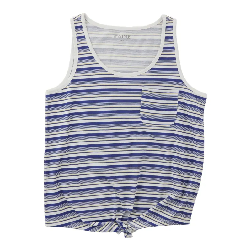 mySTYLE Women's Striped Tie Front Tank Top sold by Giant Tiger
