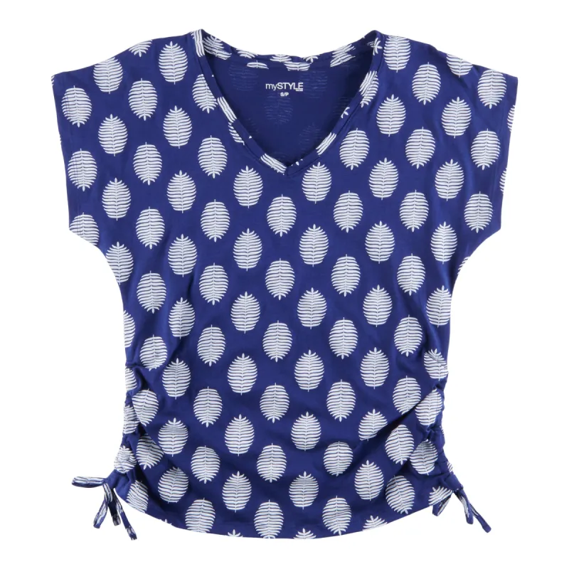 mySTYLE Women's Summer Sizzle Printed V-Neck Side Tie T-Shirt sold by Giant Tiger