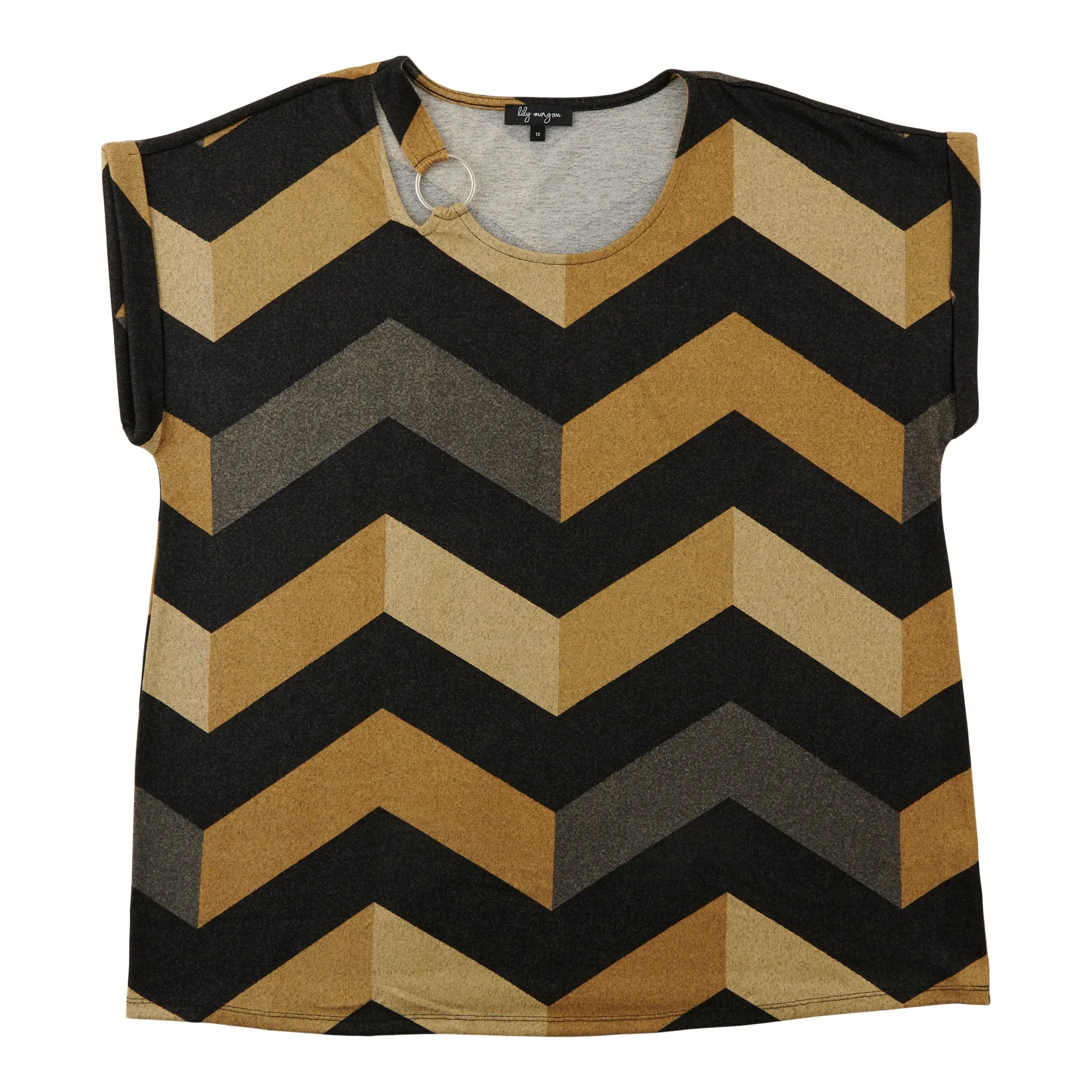 lily morgan Women's Plus Ring Detail Shirt sold by Giant Tiger