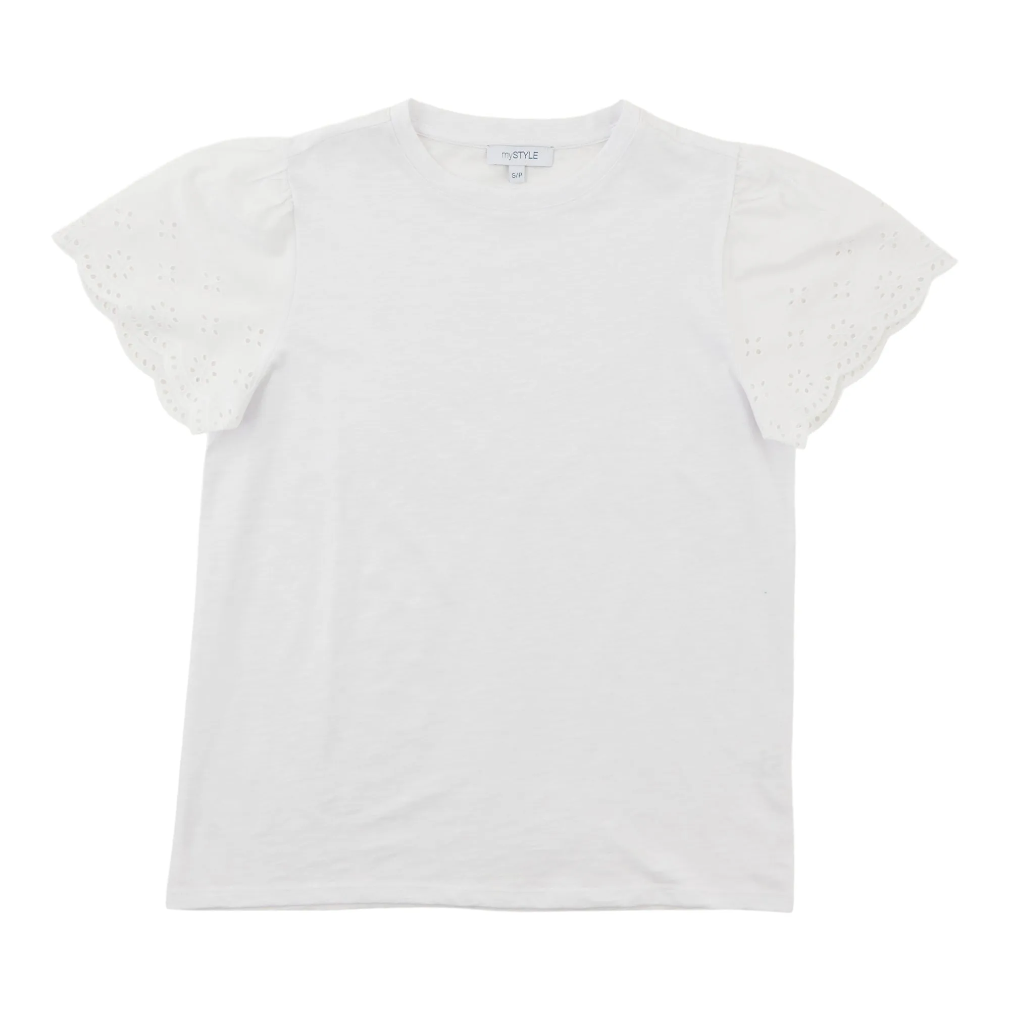 mySTYLE Women's Eyelet Sleeve Top sold by Giant Tiger