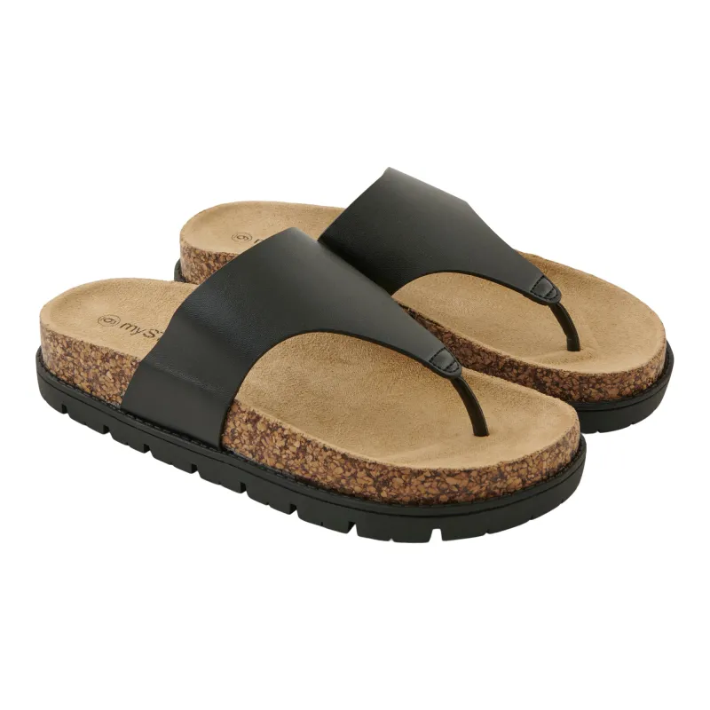 mySTYLE Women's Platform Footbed Sandals sold by Giant Tiger